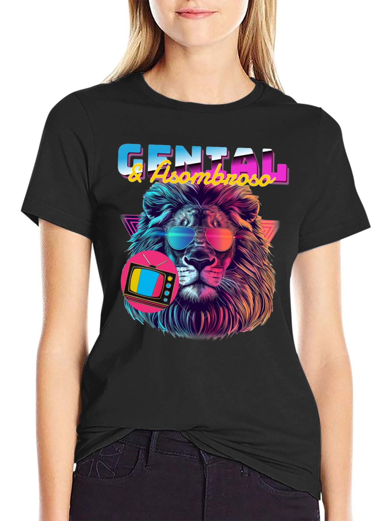 Retro Lion Graphic Tee - GENTAL & Asombroso Design