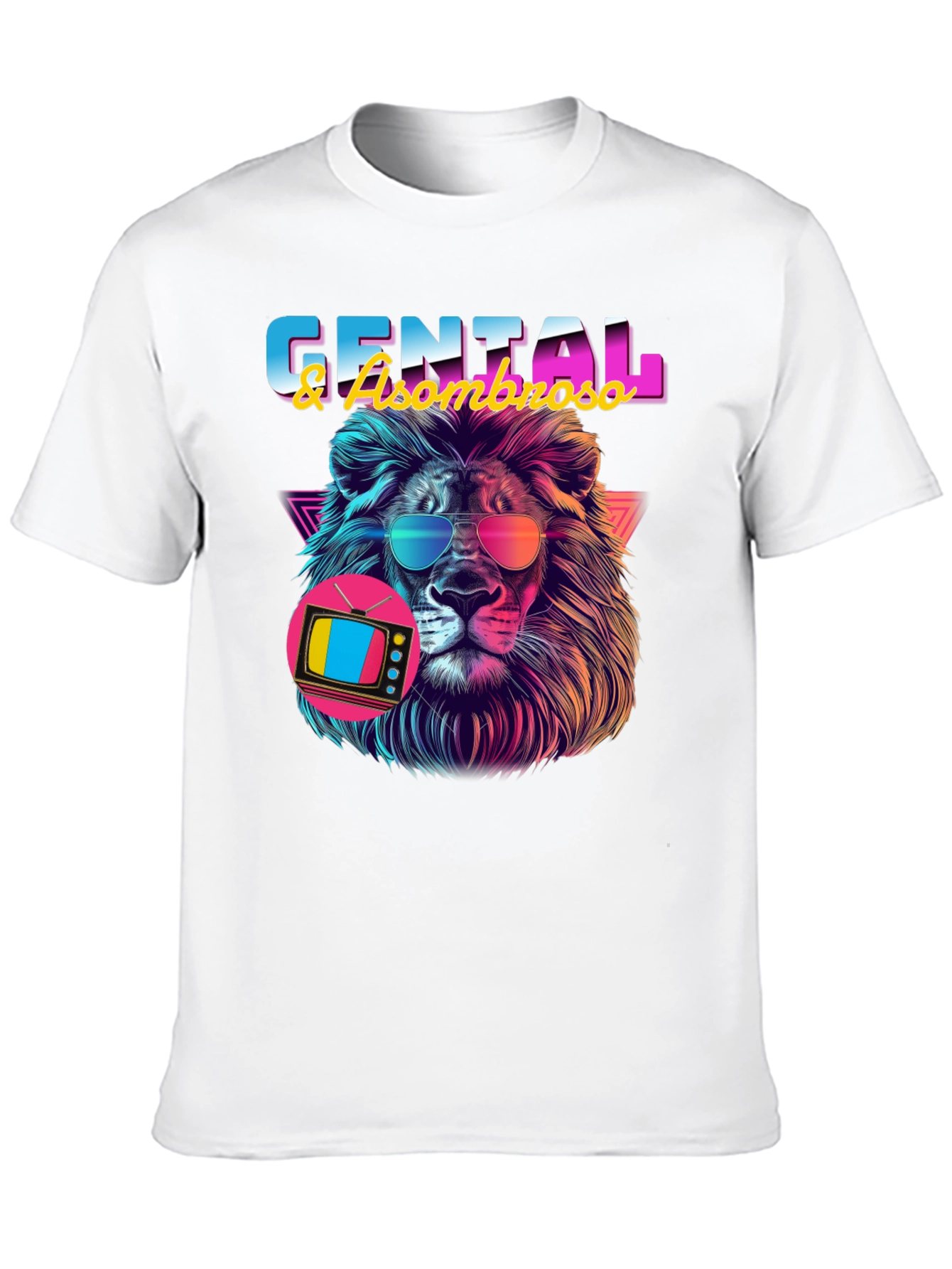 Retro Lion Graphic Tee - GENTAL & Asombroso Design