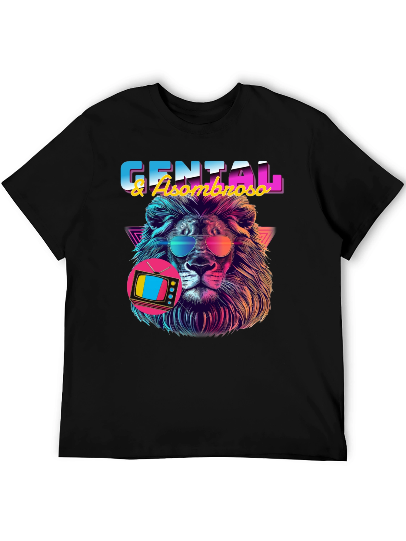 Retro Lion Graphic Tee - GENTAL & Asombroso Design