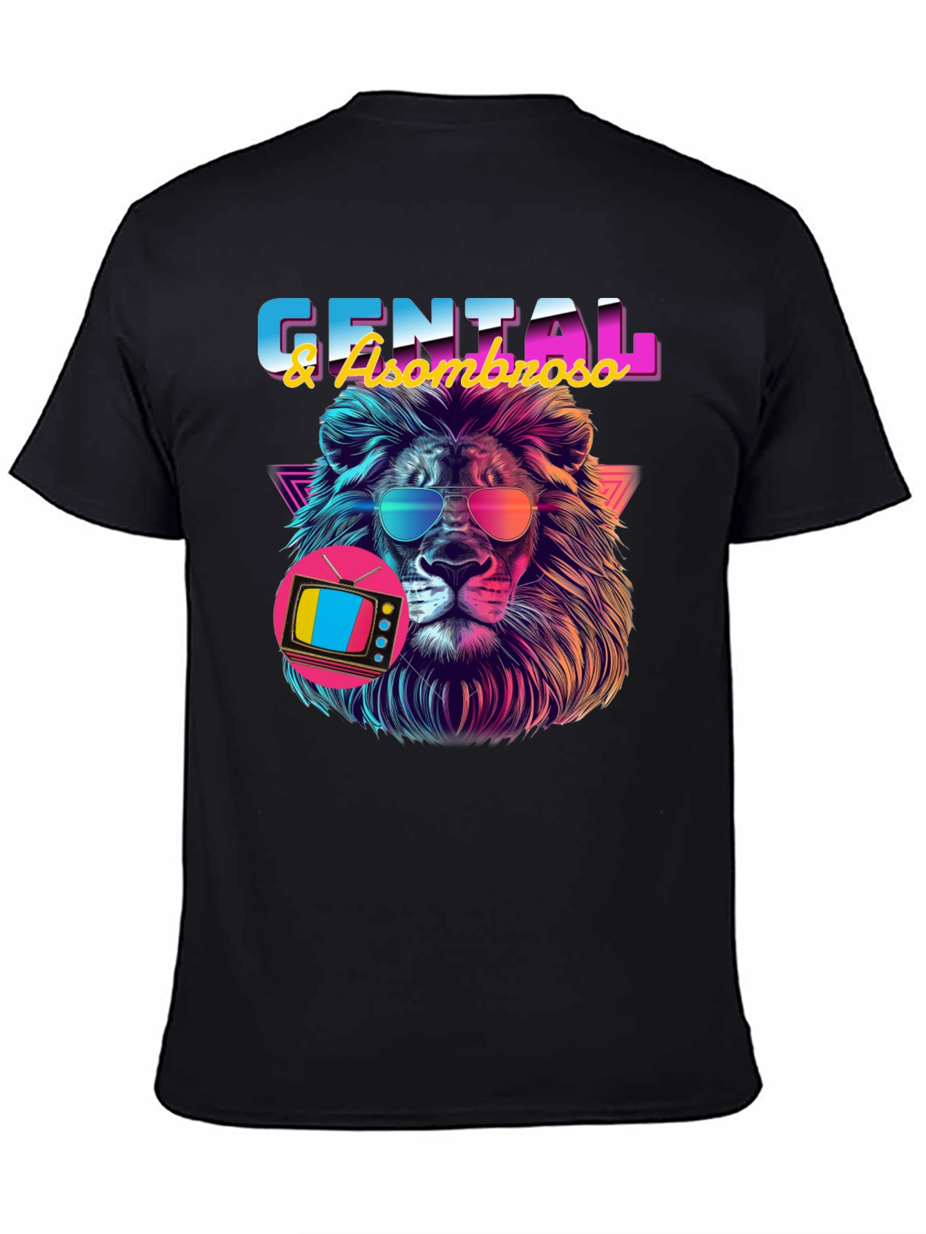 Retro Lion Graphic Tee - GENTAL & Asombroso Design