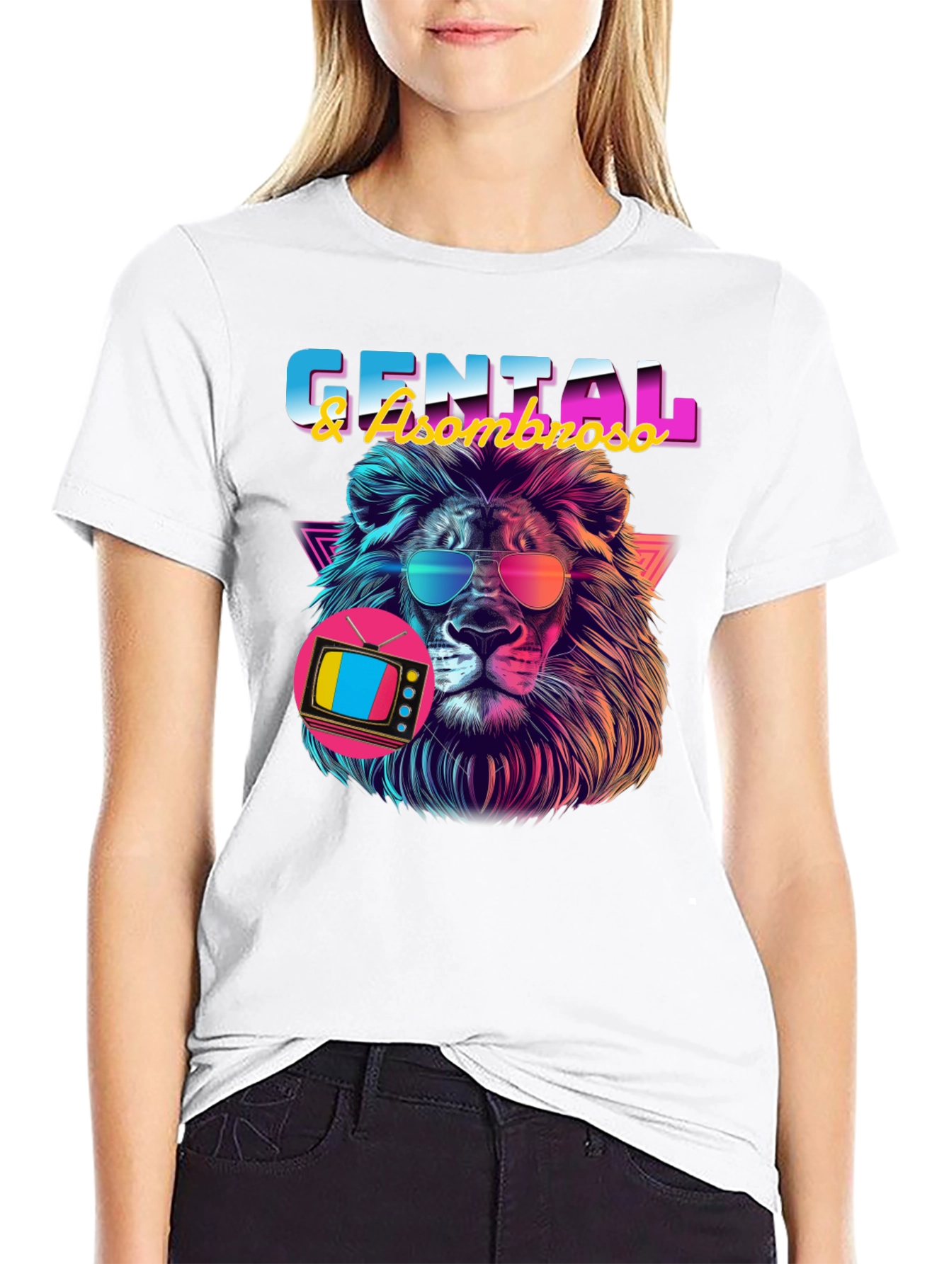 Retro Lion Graphic Tee - GENTAL & Asombroso Design