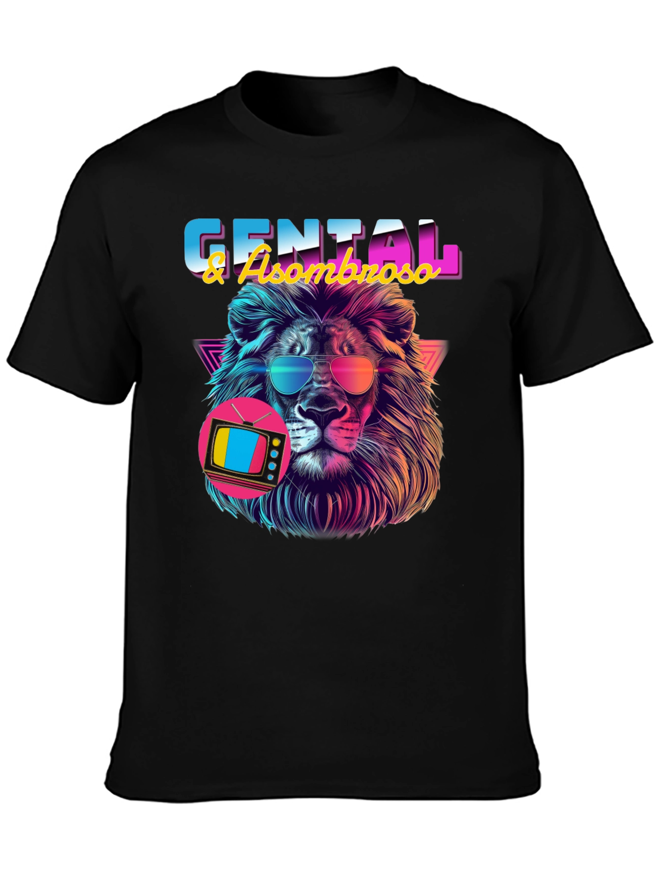 Retro Lion Graphic Tee - GENTAL & Asombroso Design