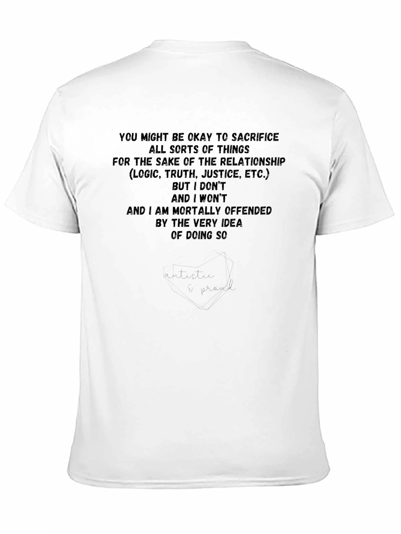 Relationship Quote Graphic Print T-Shirt