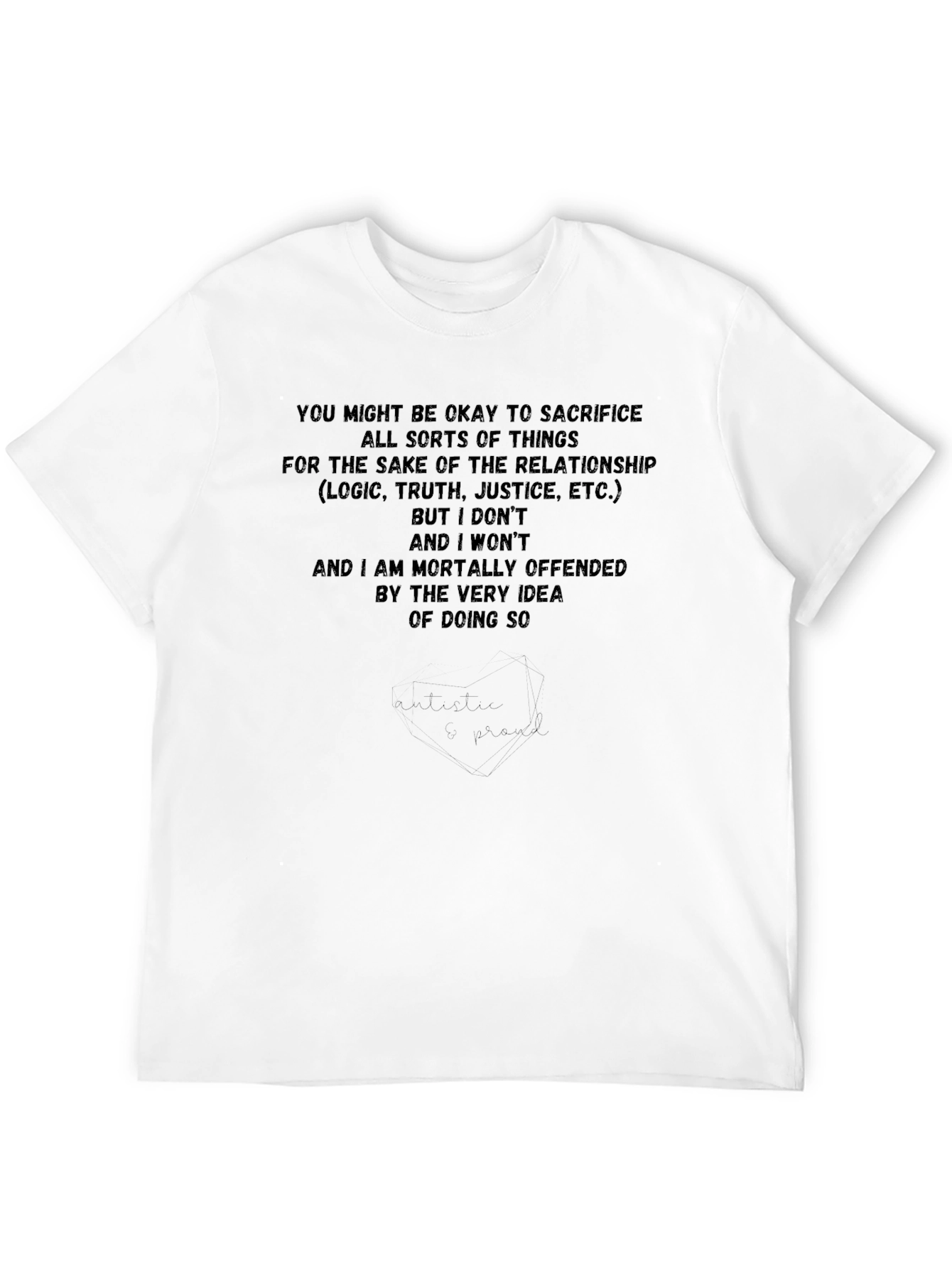 Relationship Quote Graphic Print T-Shirt