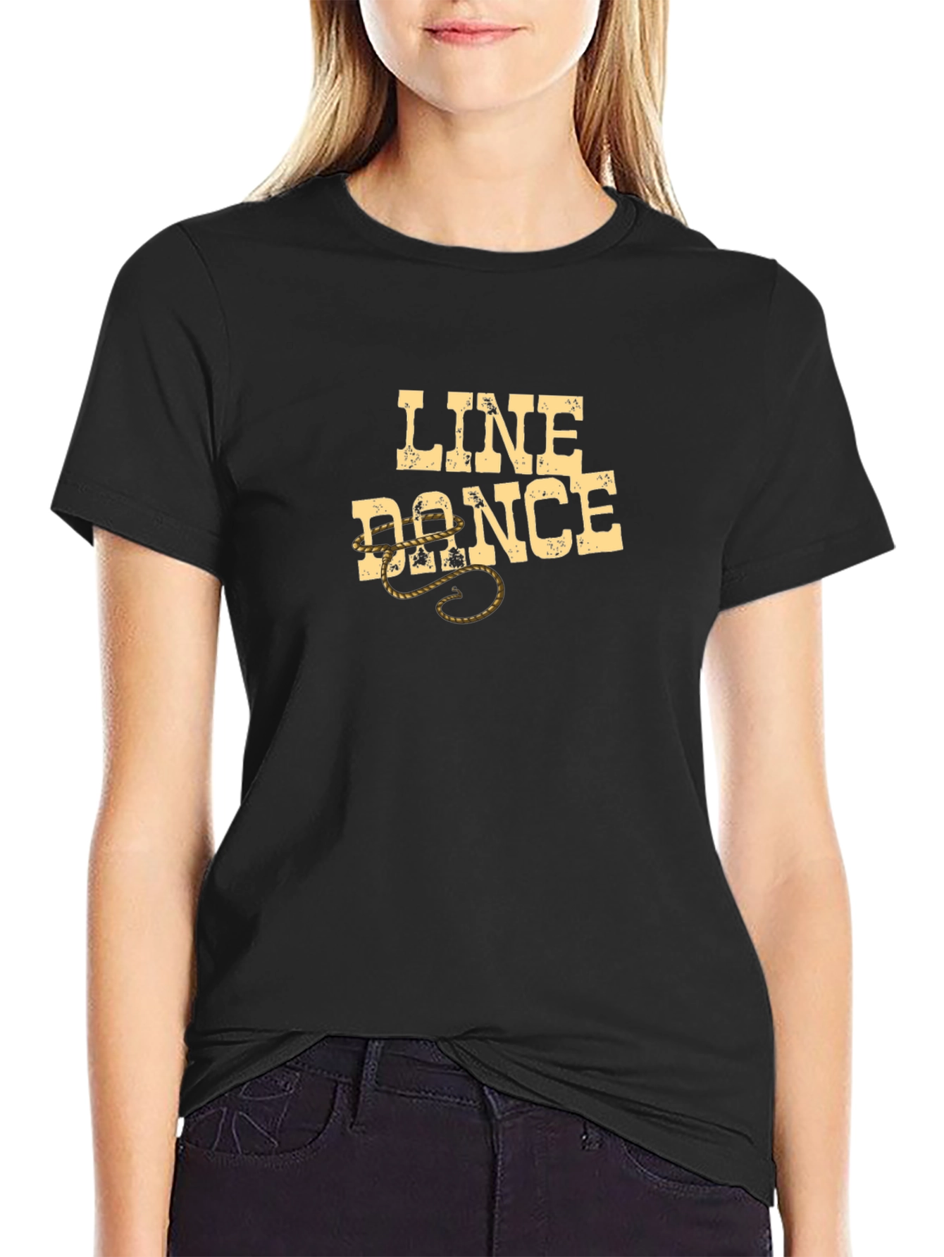 Line Dance Graphic Tee - Western Style T-Shirt