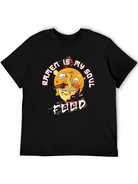 Ramen Is My Soul Food Black T-Shirt