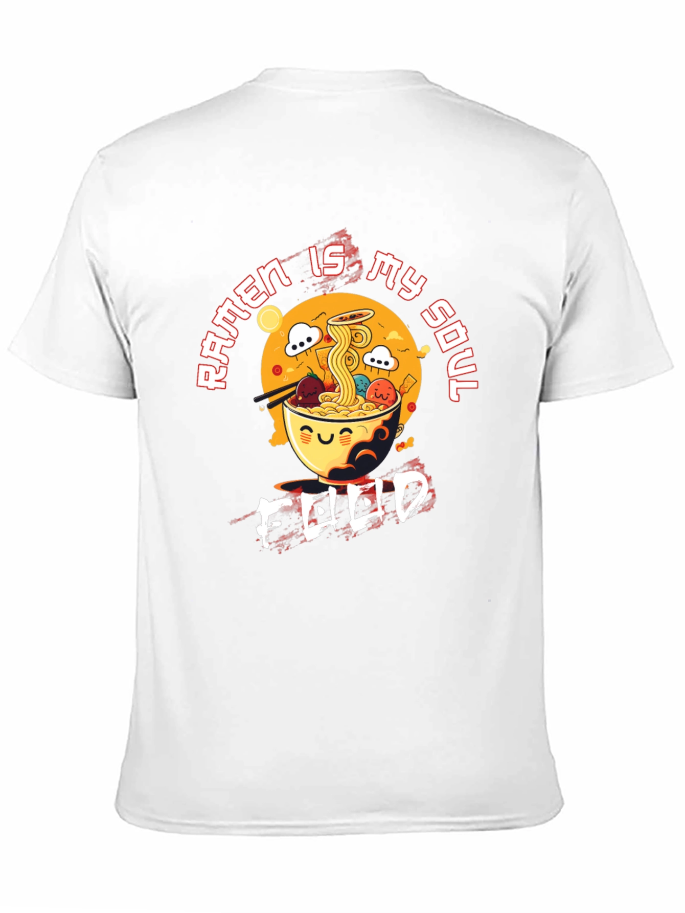Ramen Is My Soul Food Black T-Shirt