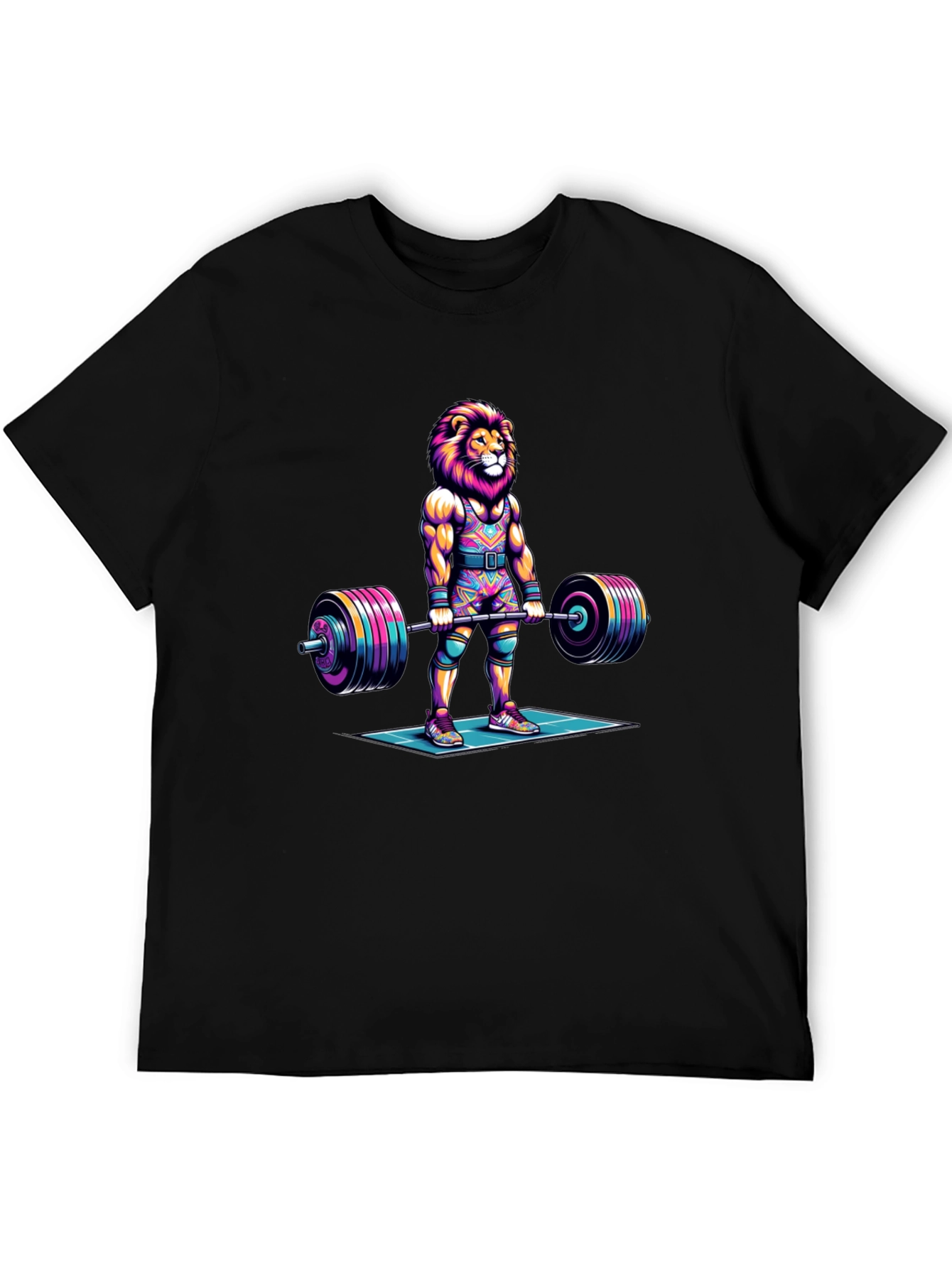 Lion Gym T-Shirt - Weightlifting Beast Mode