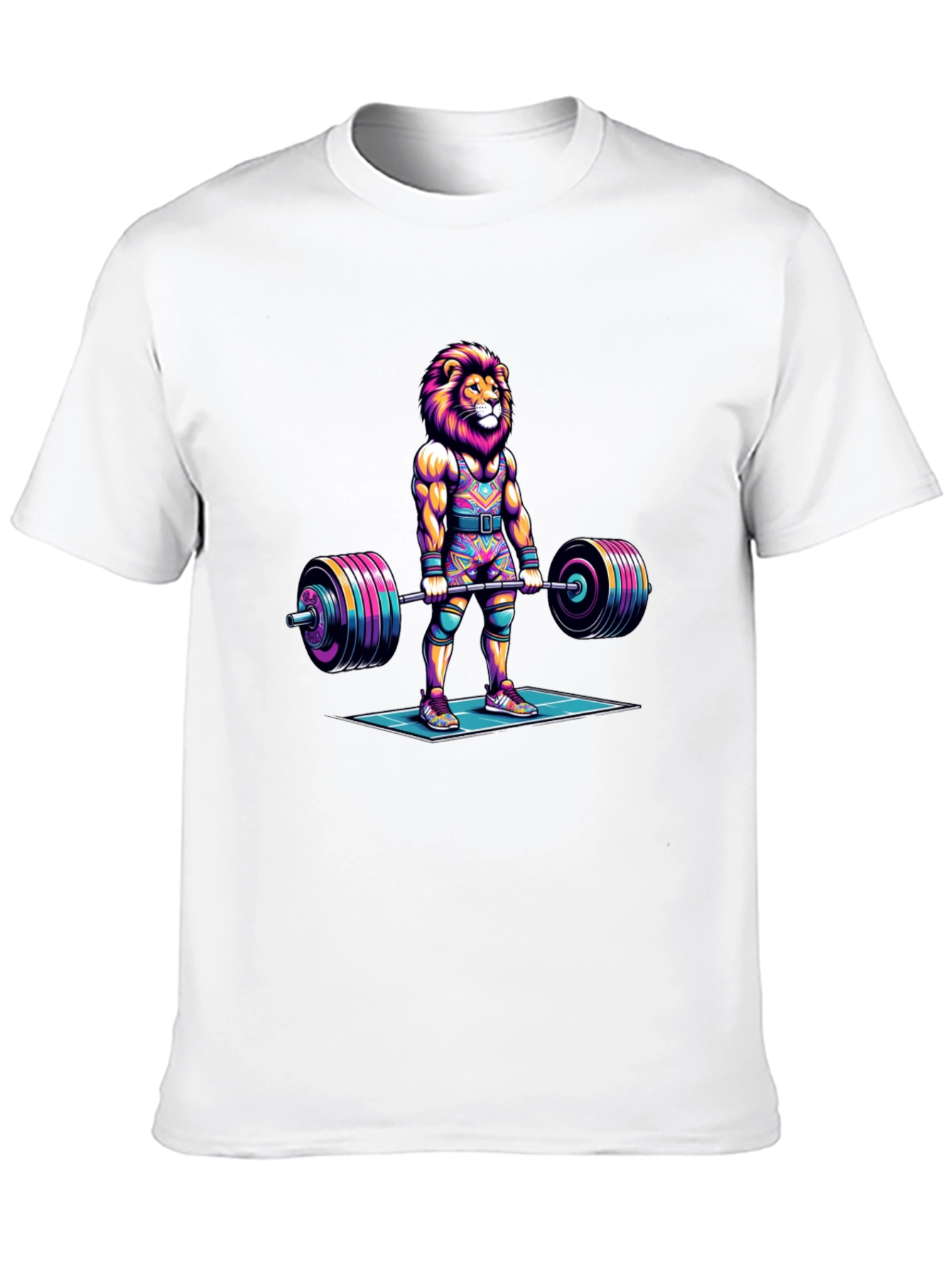 Lion Gym T-Shirt - Weightlifting Beast Mode