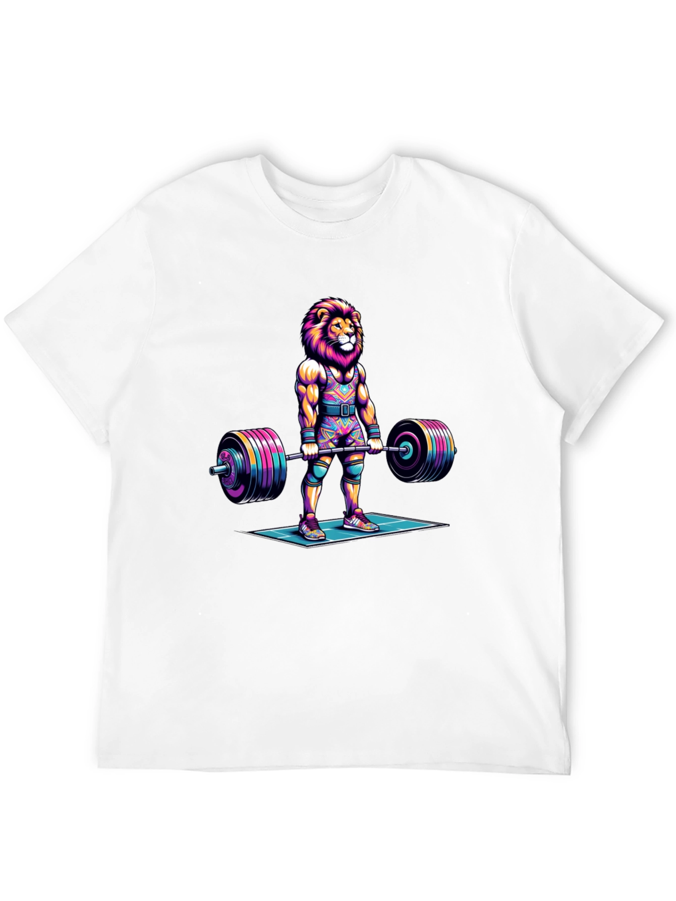 Lion Gym T-Shirt - Weightlifting Beast Mode