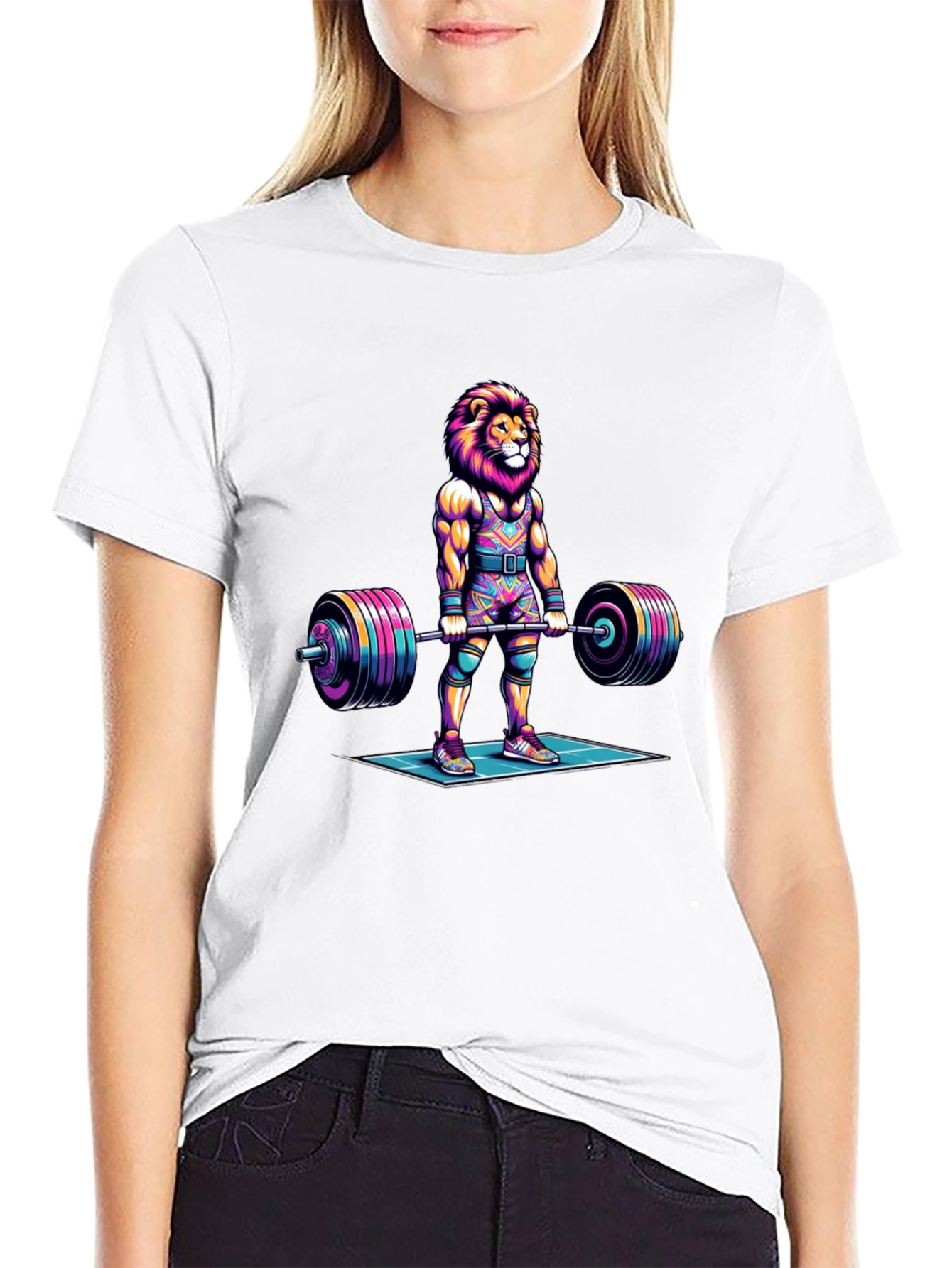 Lion Gym T-Shirt - Weightlifting Beast Mode