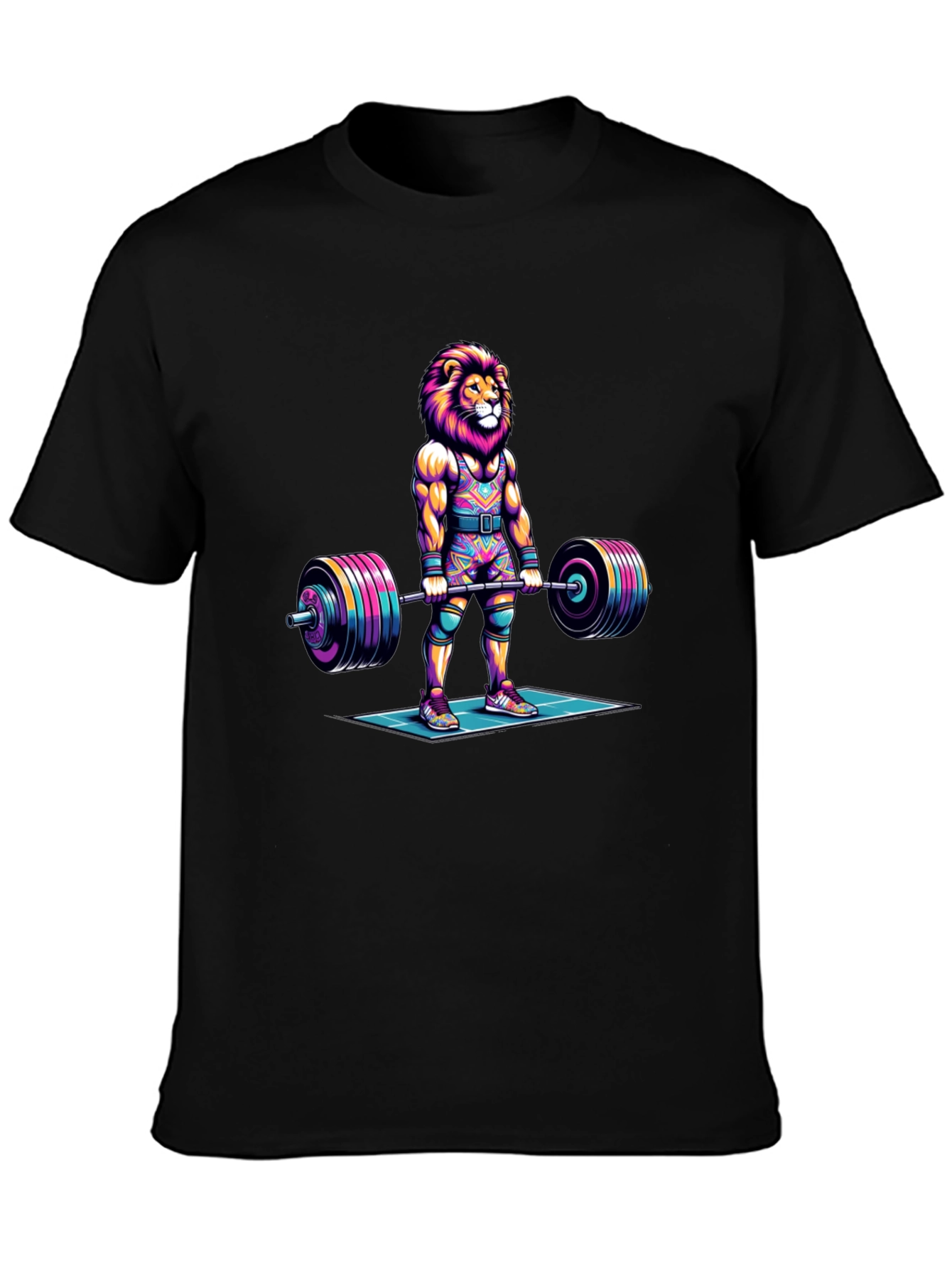 Lion Gym T-Shirt - Weightlifting Beast Mode
