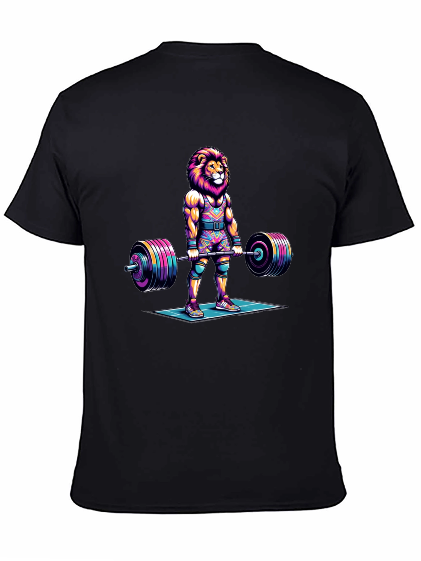 Lion Gym T-Shirt - Weightlifting Beast Mode