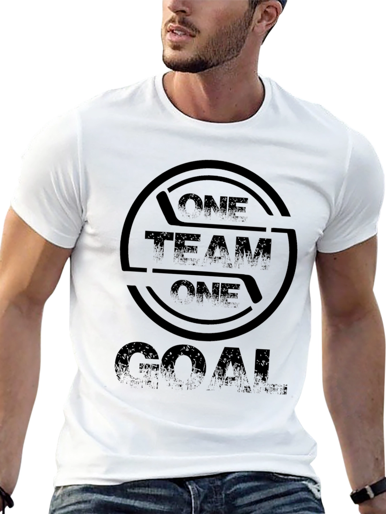One Team One Goal Black T-Shirt