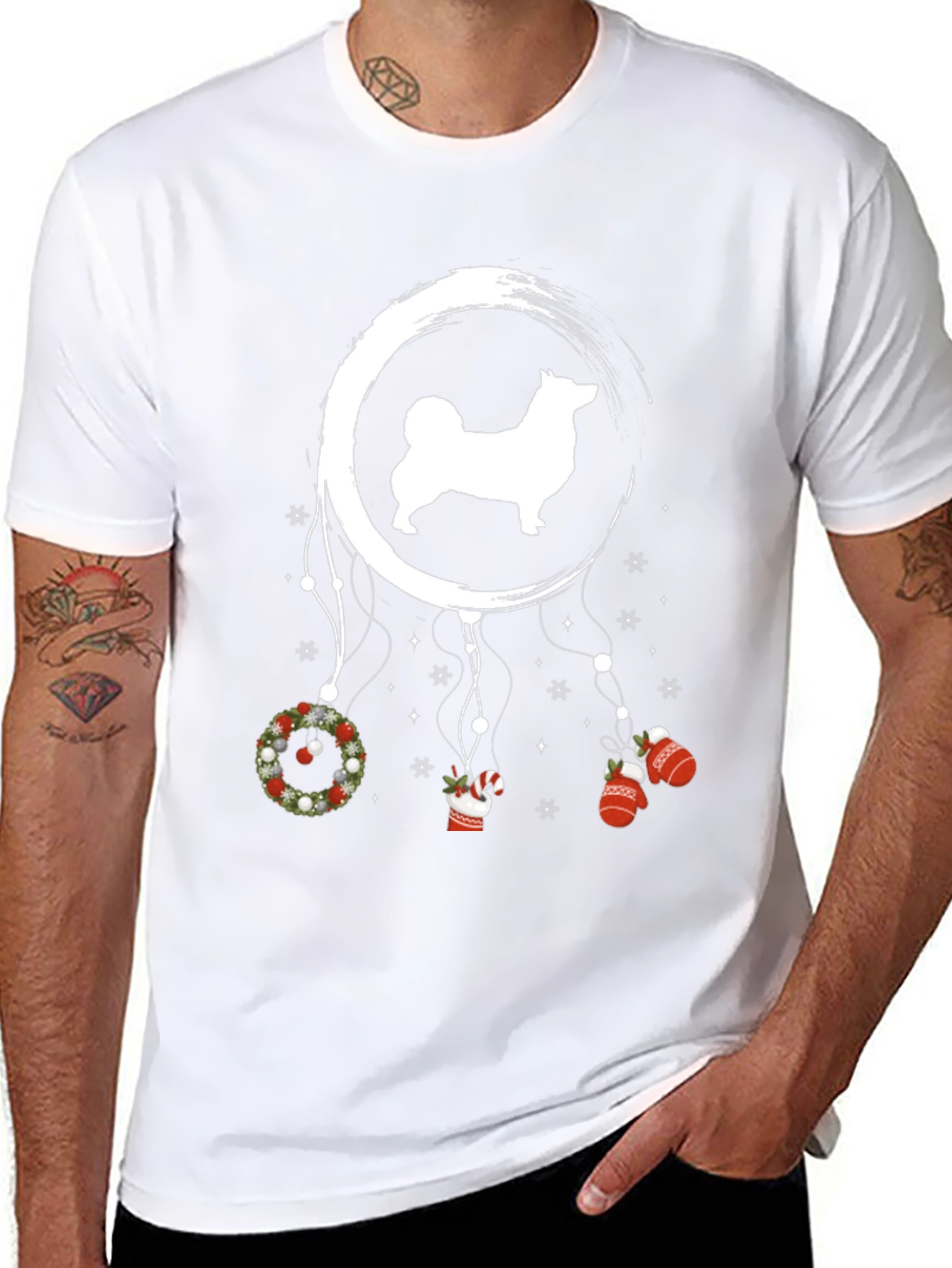 Christmas Moon Dog T-Shirt – Festive Dog Lover Holiday Tee