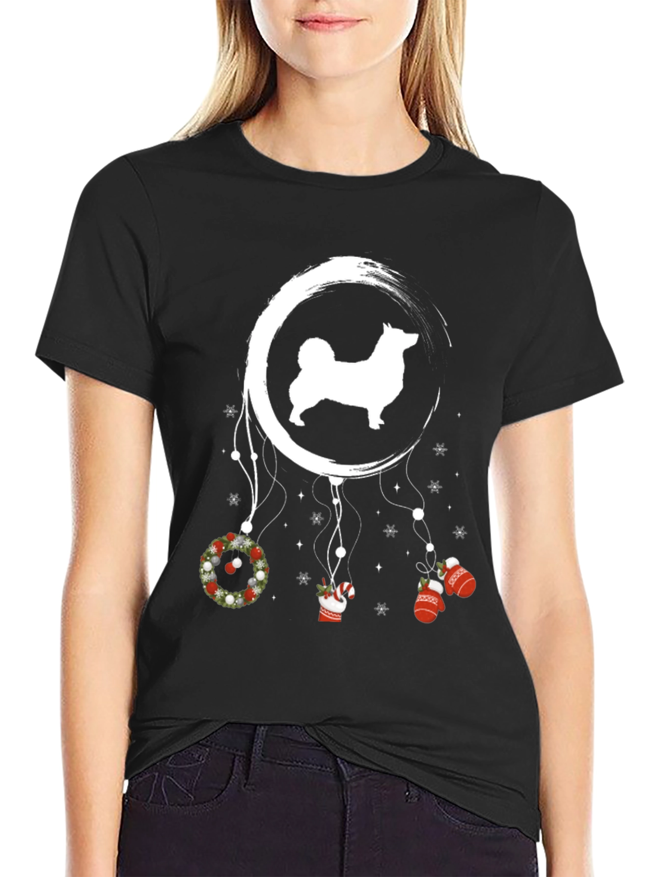 Christmas Moon Dog T-Shirt – Festive Dog Lover Holiday Tee