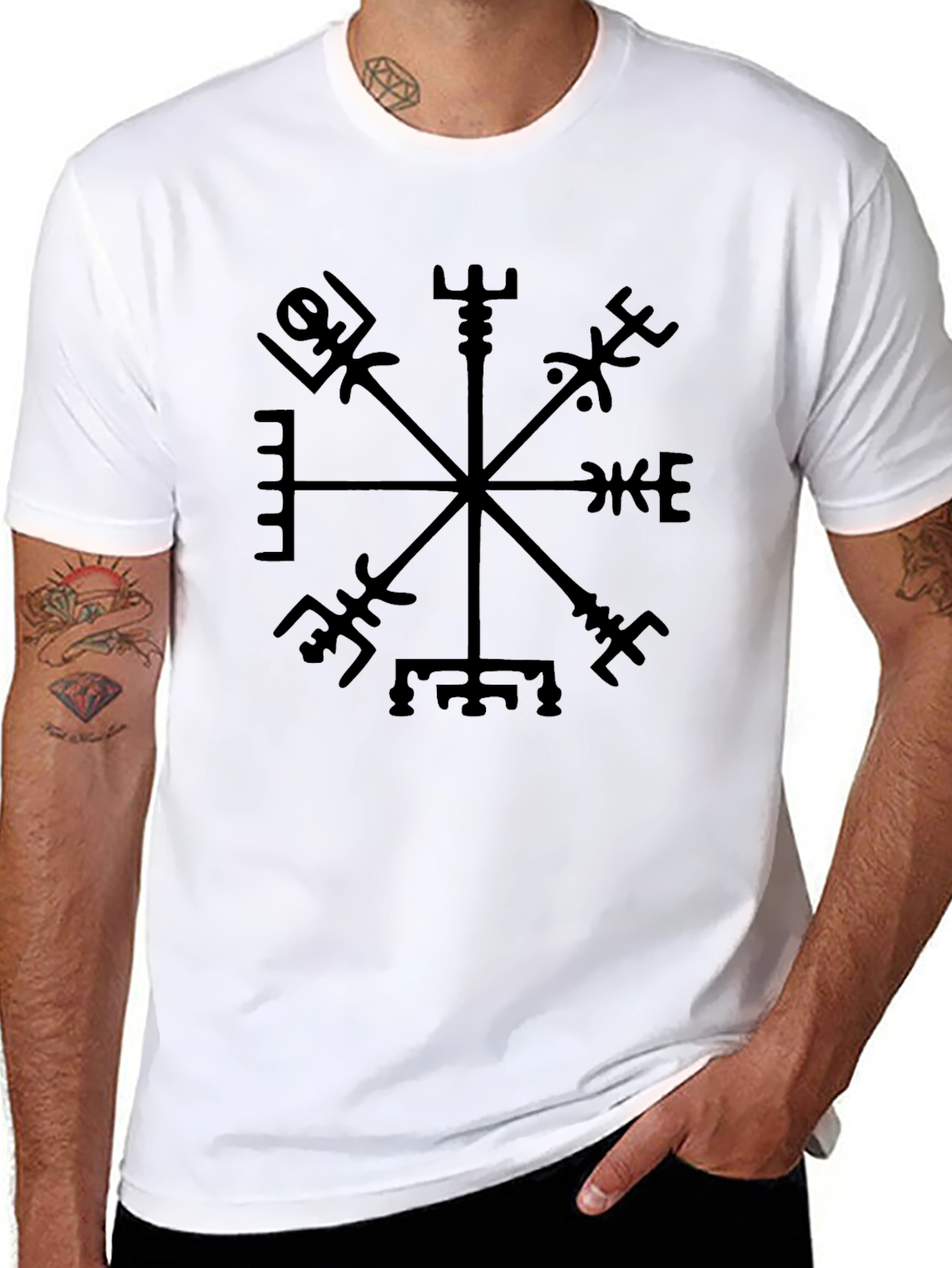 Vegvisir Compass Black T-Shirt