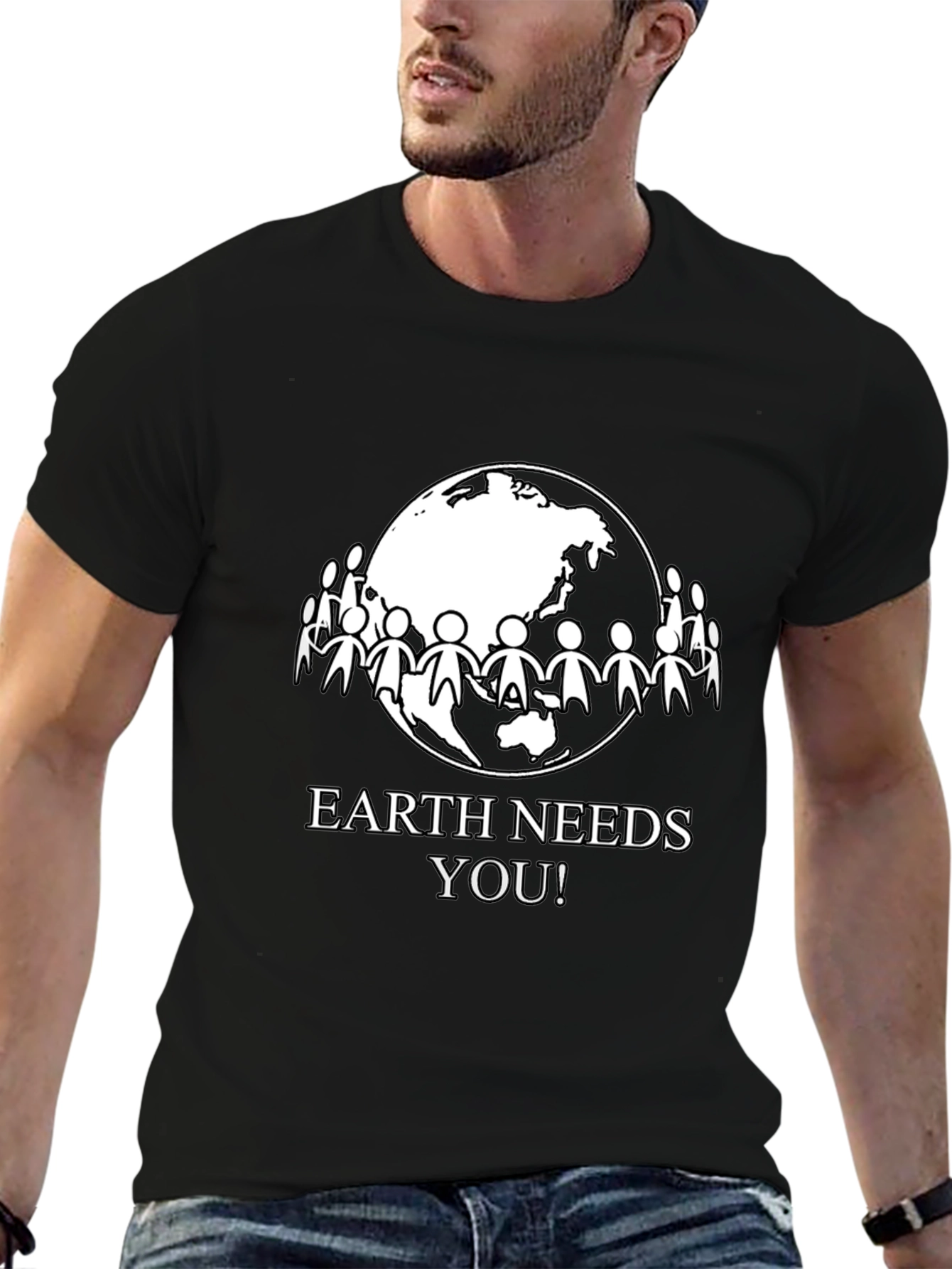 Earth Needs You! Graphic Tee - Black