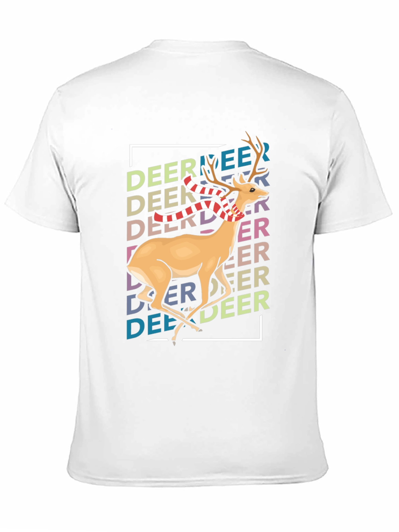 Festive Deer Graphic Tee - Holiday Season Style