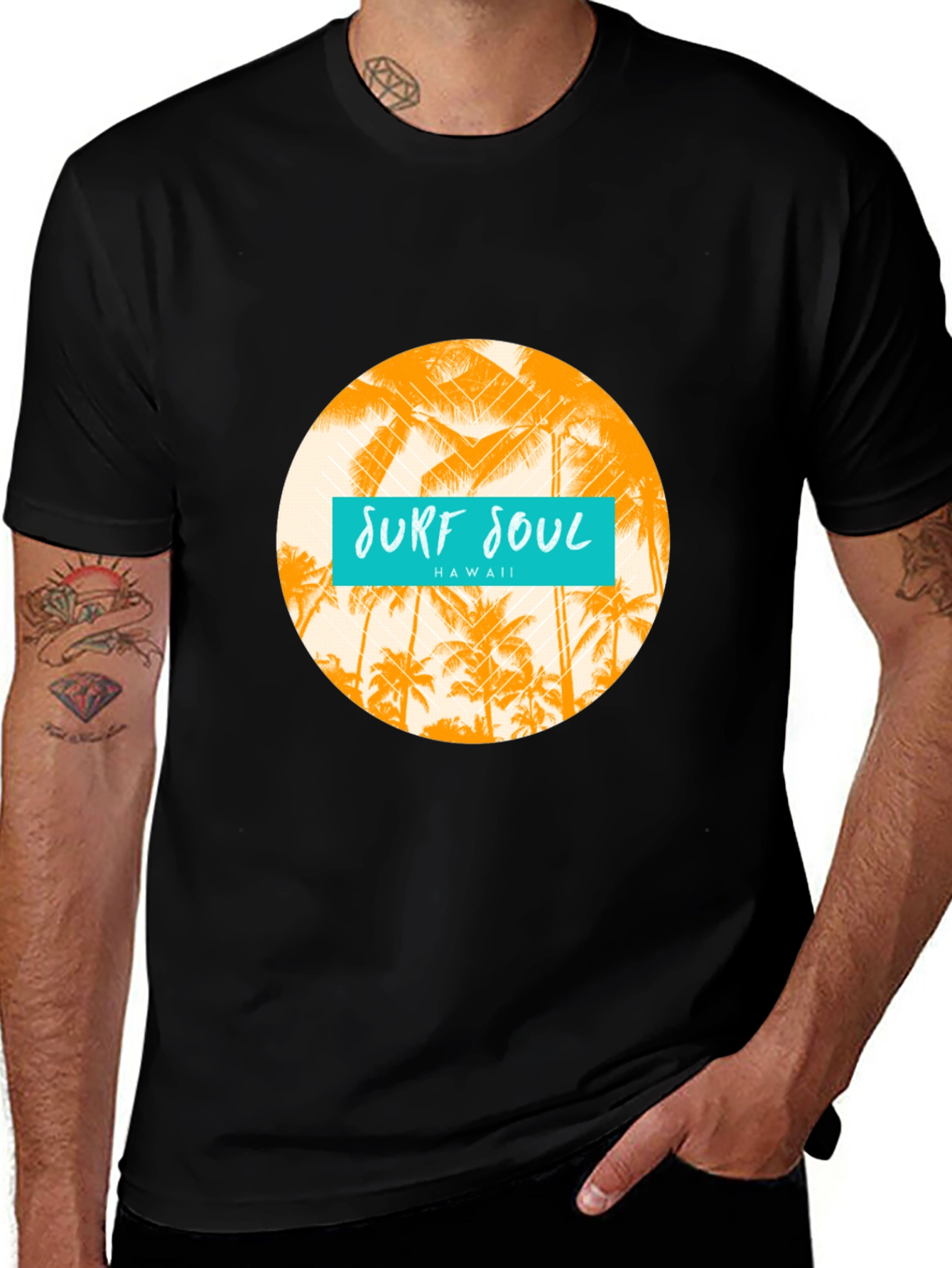 Surf Soul Hawaii T-Shirt - Black