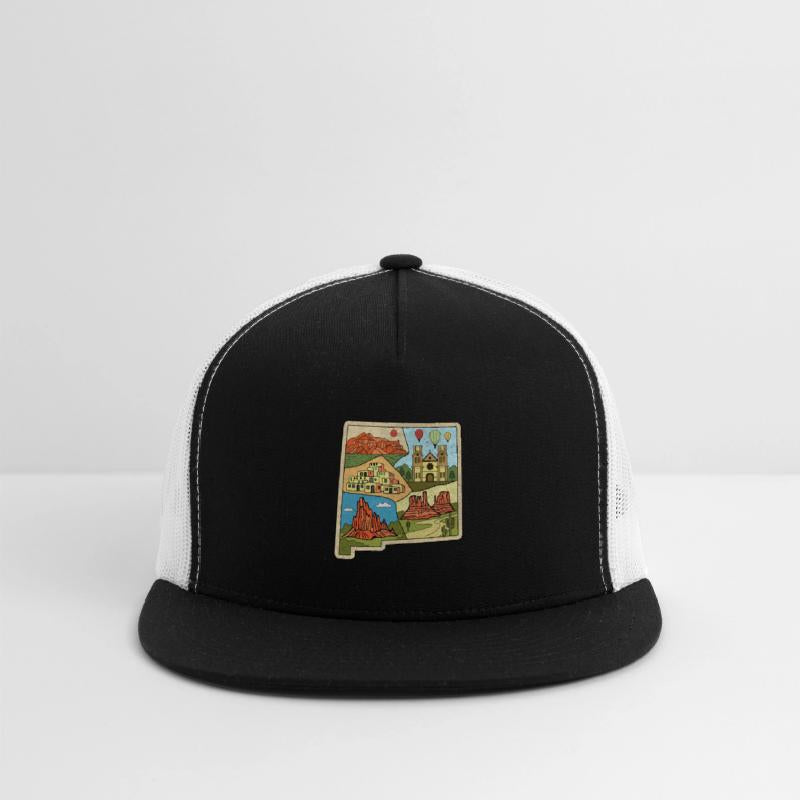 Vintage New Mexico State Map Albuquerque Las Vegas