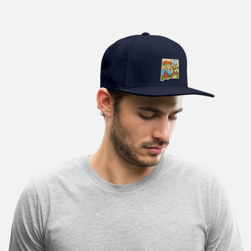 Vintage New Mexico State Map Albuquerque Las Vegas