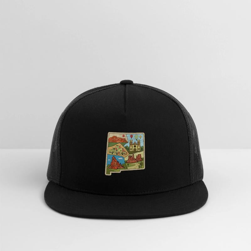 Vintage New Mexico State Map Albuquerque Las Vegas