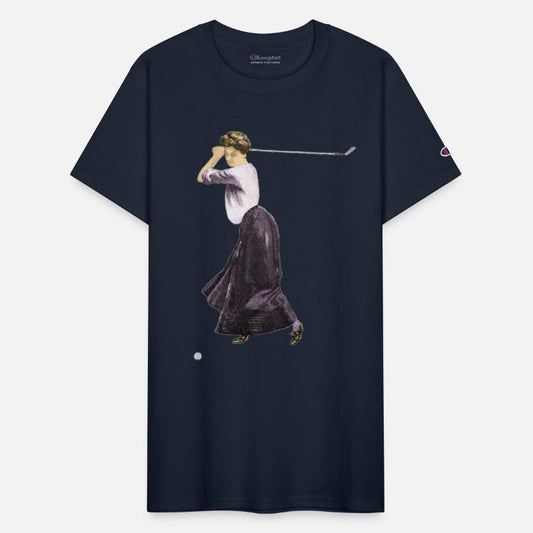 Vintage Woman Golfer with Golf Club and Ball URM