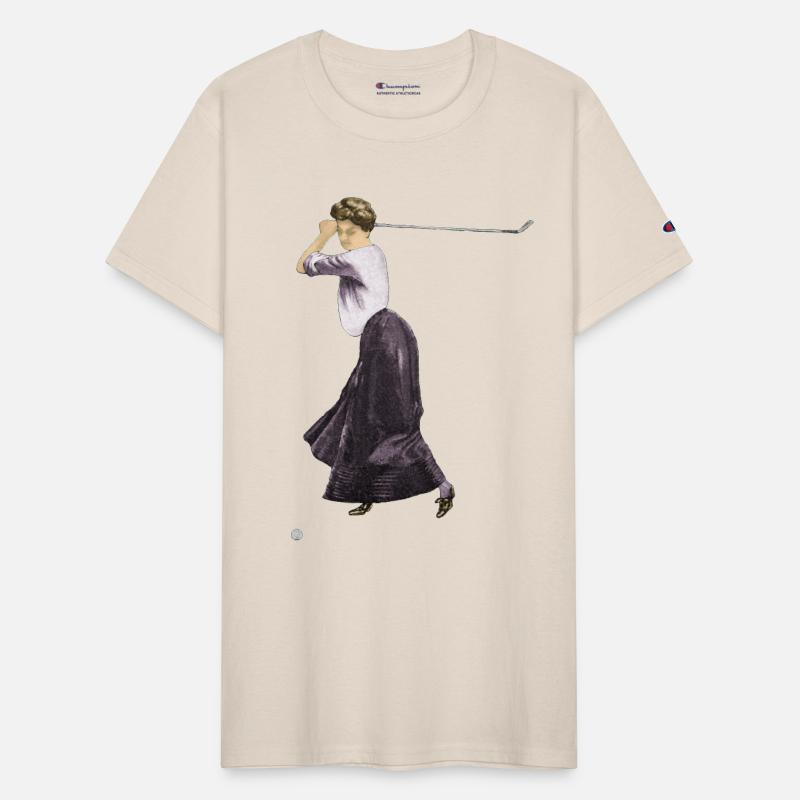 Vintage Woman Golfer with Golf Club and Ball URM