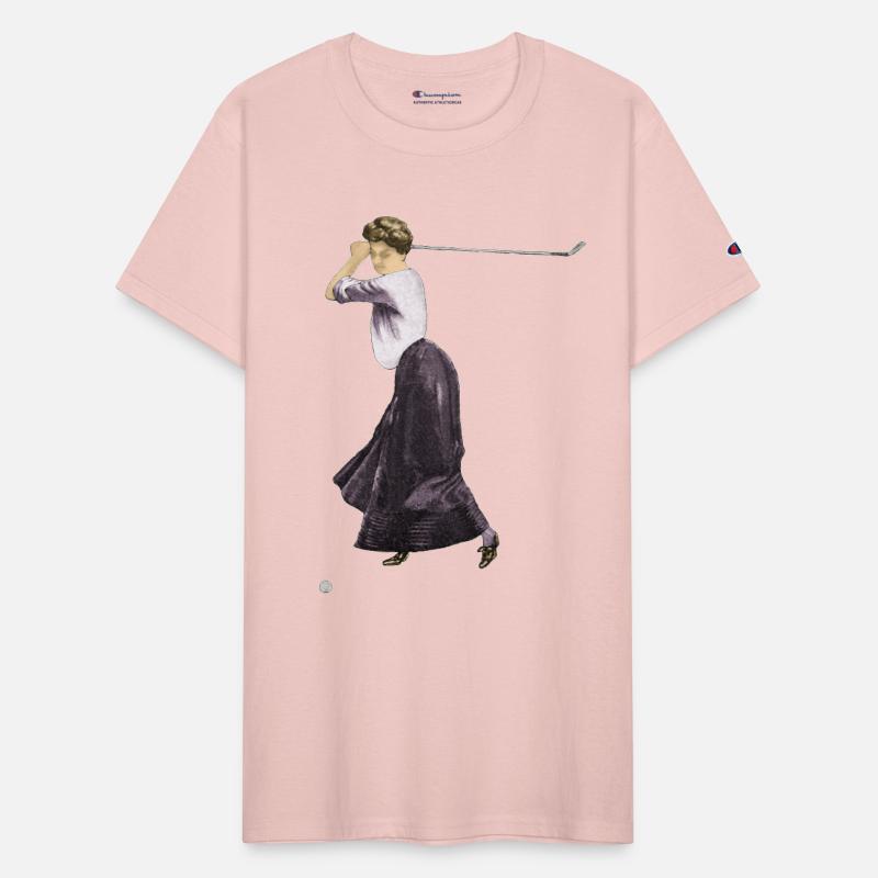 Vintage Woman Golfer with Golf Club and Ball URM