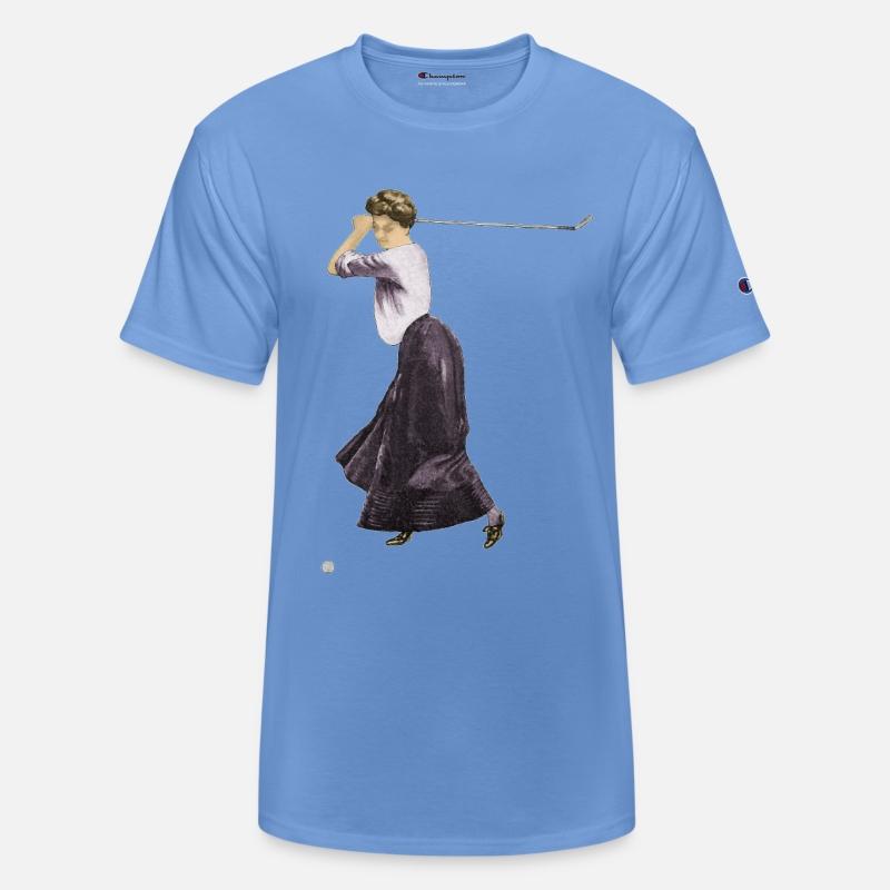 Vintage Woman Golfer with Golf Club and Ball URM