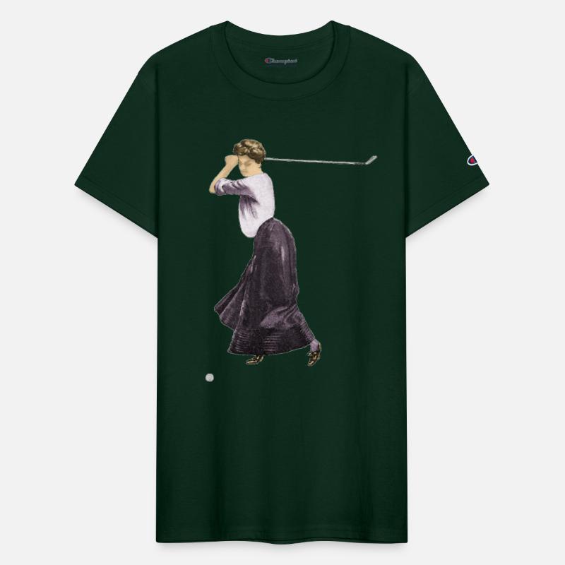 Vintage Woman Golfer with Golf Club and Ball URM