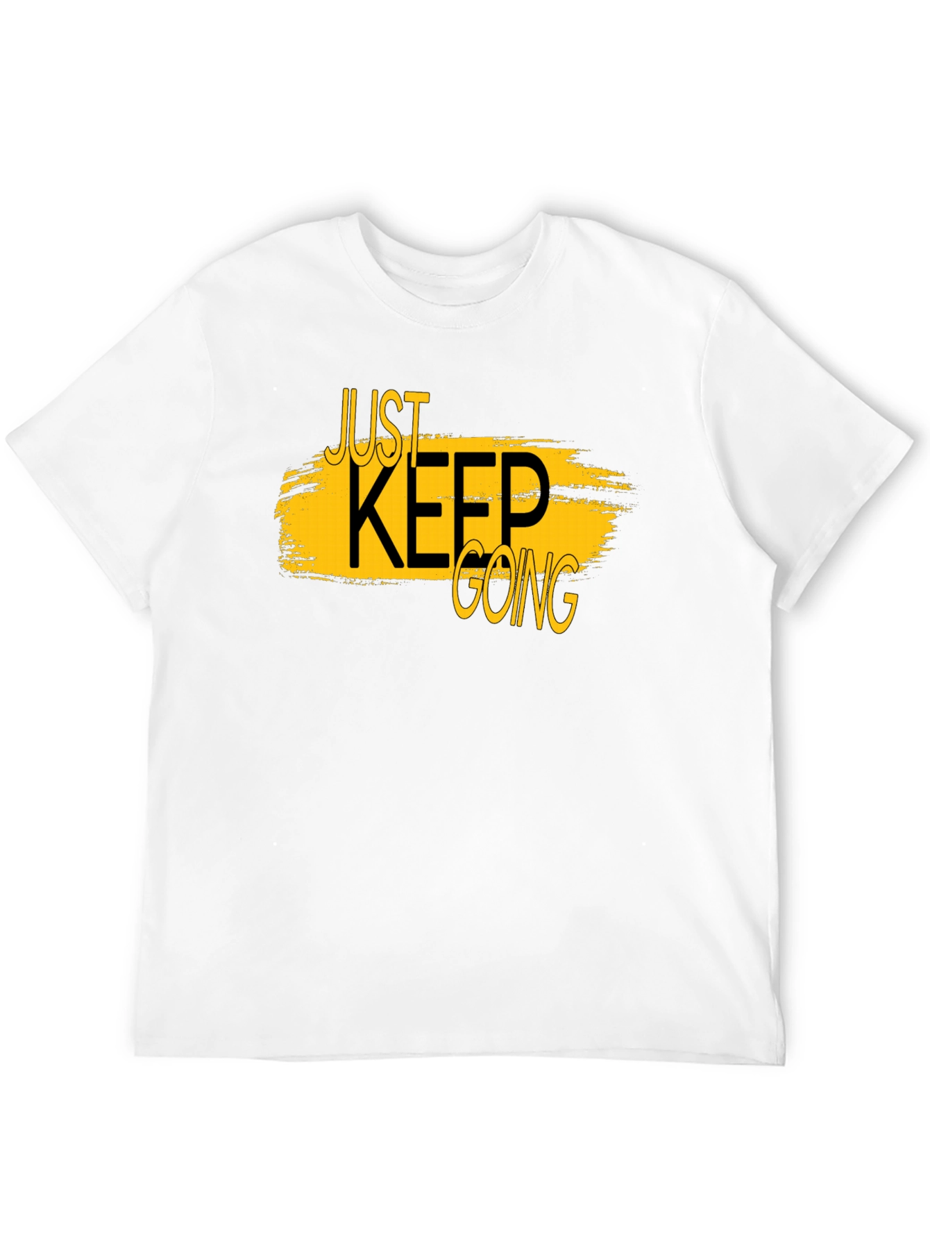 Just Keep Going Graphic Tee - Black Cotton Blend