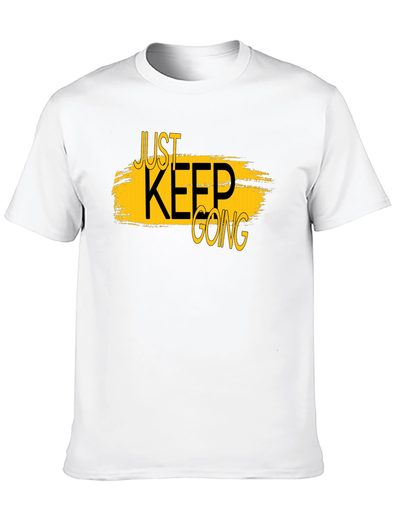 Just Keep Going Graphic Tee - Black Cotton Blend