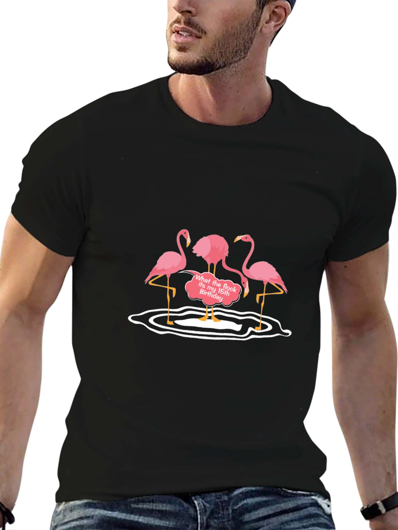 Funny Flamingo Birthday Graphic Tee