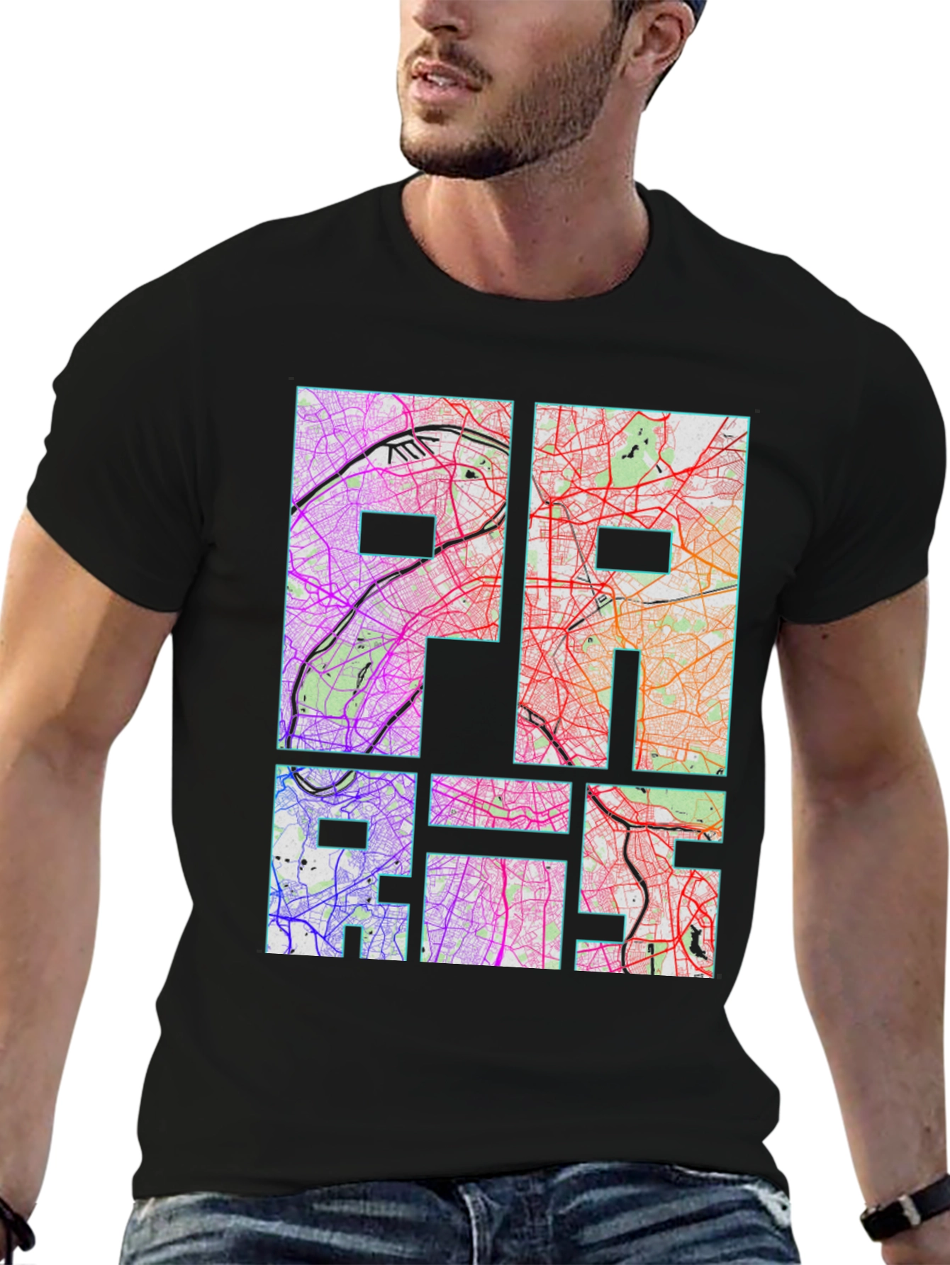 Urban Map Graphic Tee - Paris