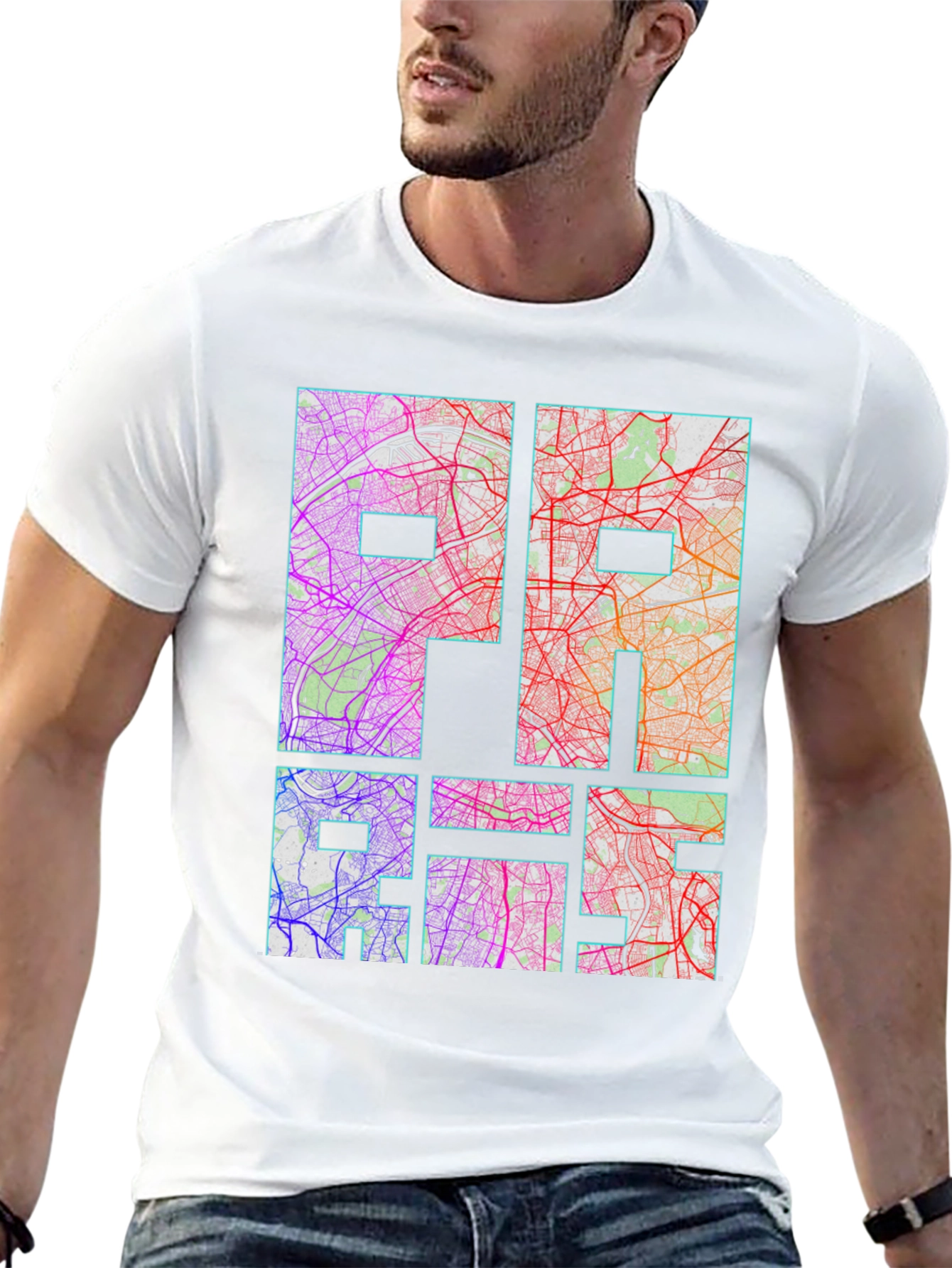 Urban Map Graphic Tee - Paris