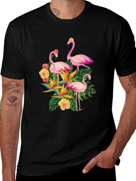 Tropical Flamingo Graphic T-Shirt