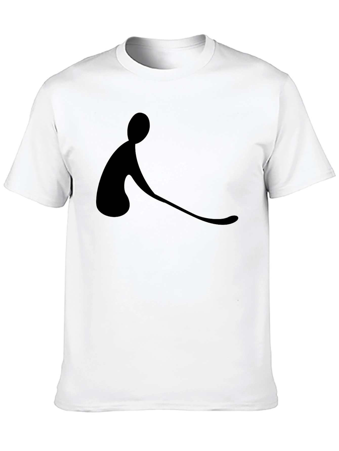 Minimalist Hockey Player Black T-Shirt