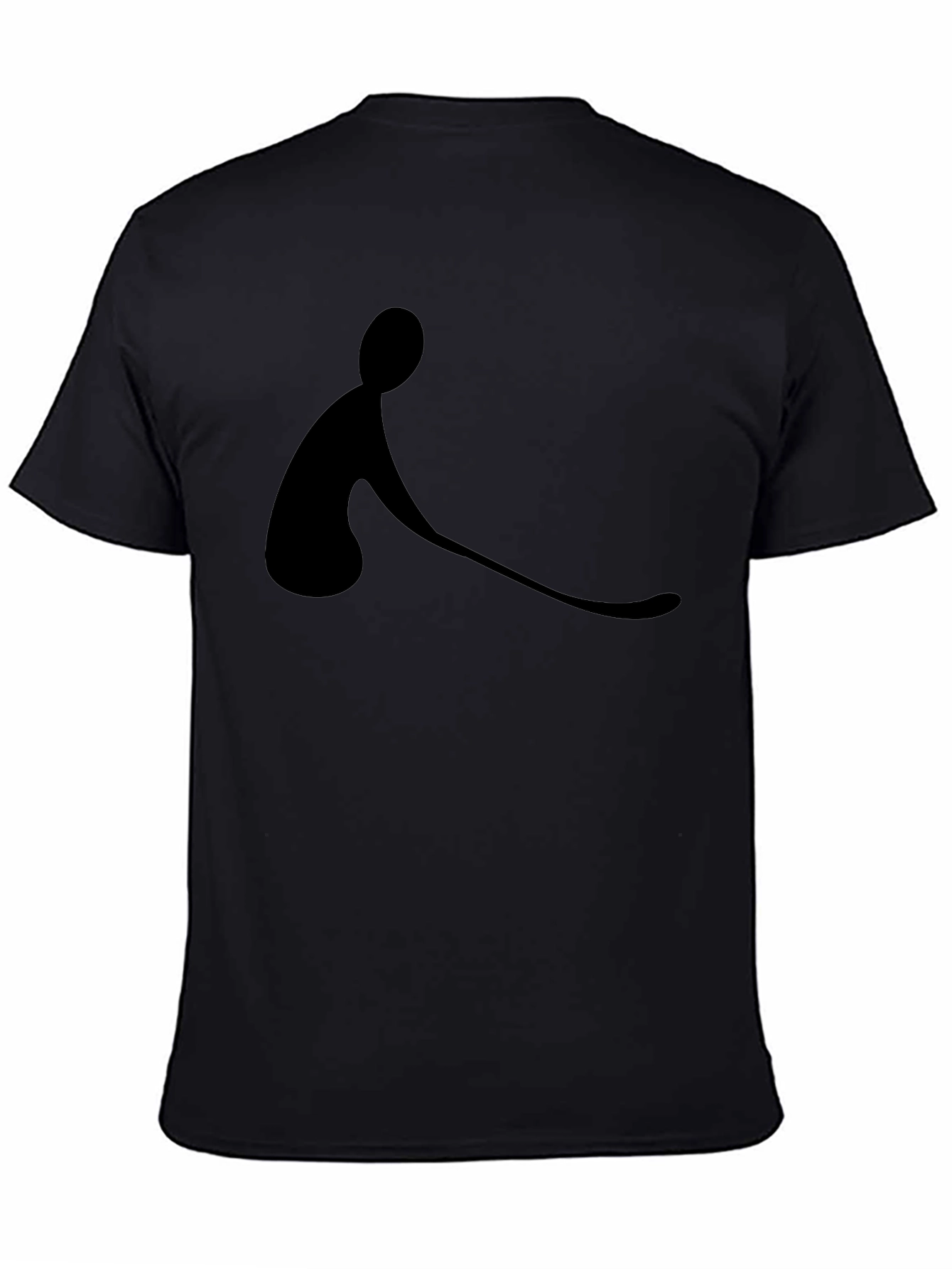 Minimalist Hockey Player Black T-Shirt