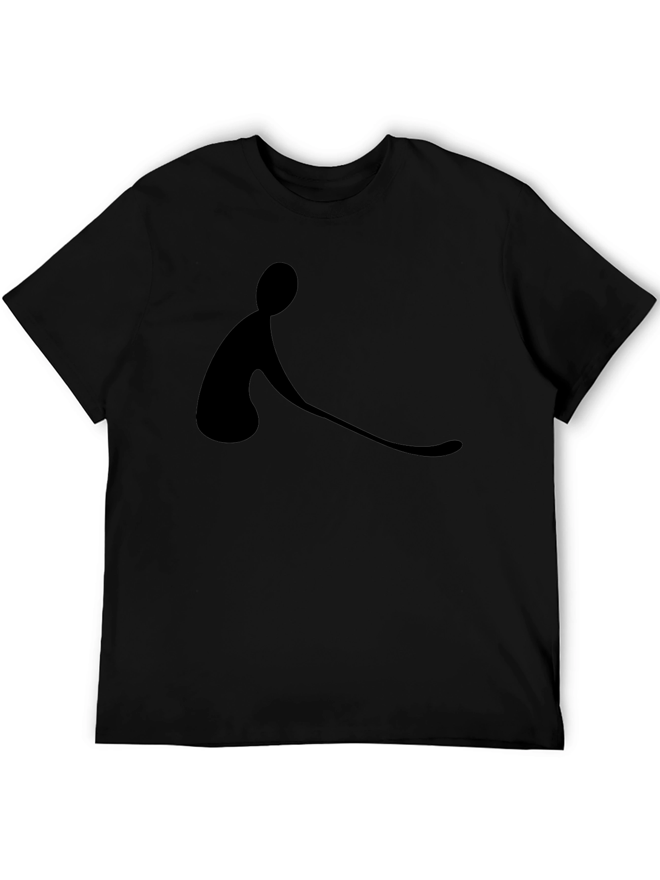 Minimalist Hockey Player Black T-Shirt