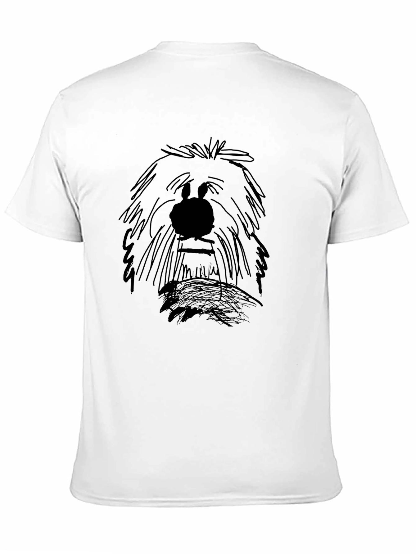 Cartoon Sketch Dog T-Shirt – Artistic Dog Lover Graphic Tee