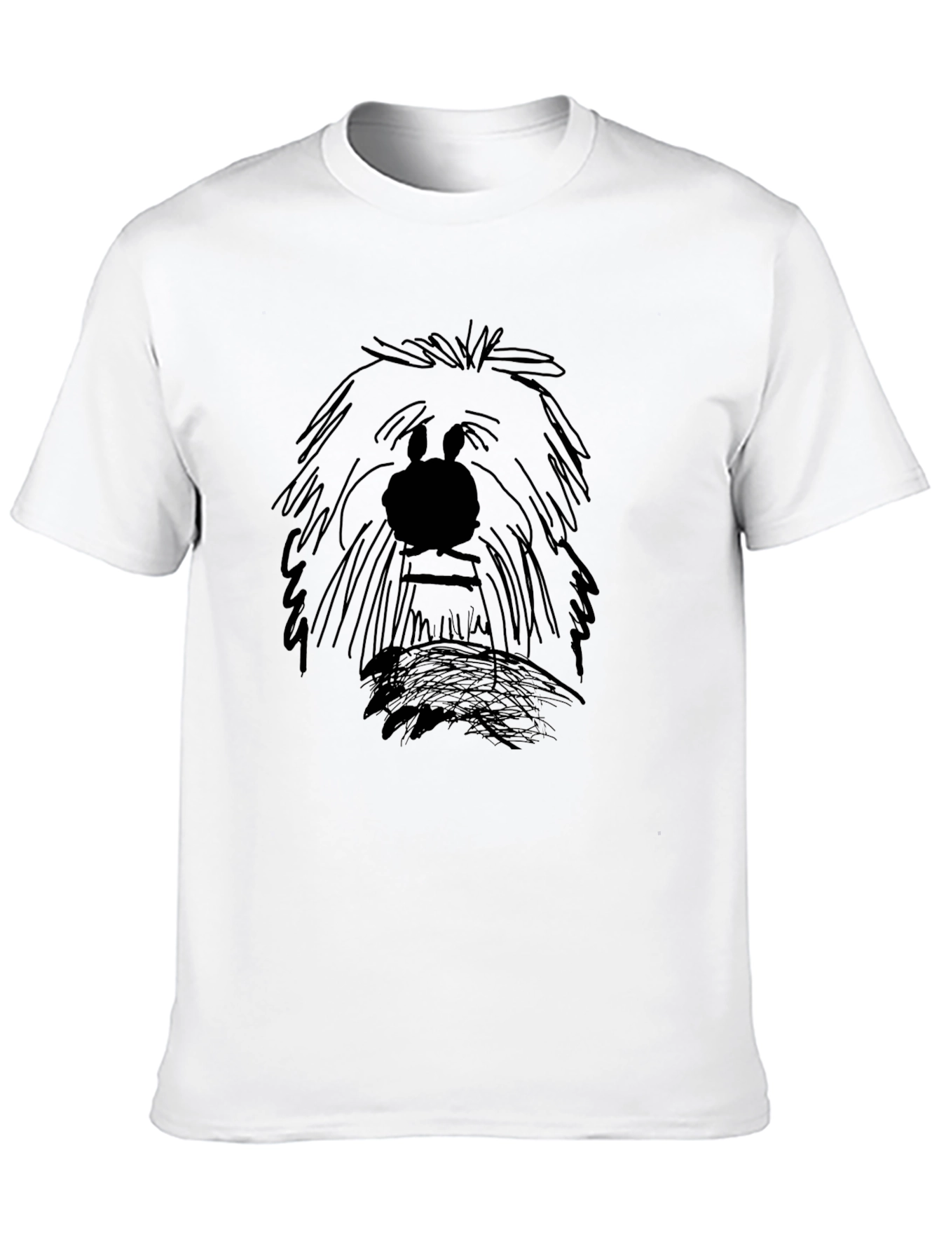 Cartoon Sketch Dog T-Shirt – Artistic Dog Lover Graphic Tee