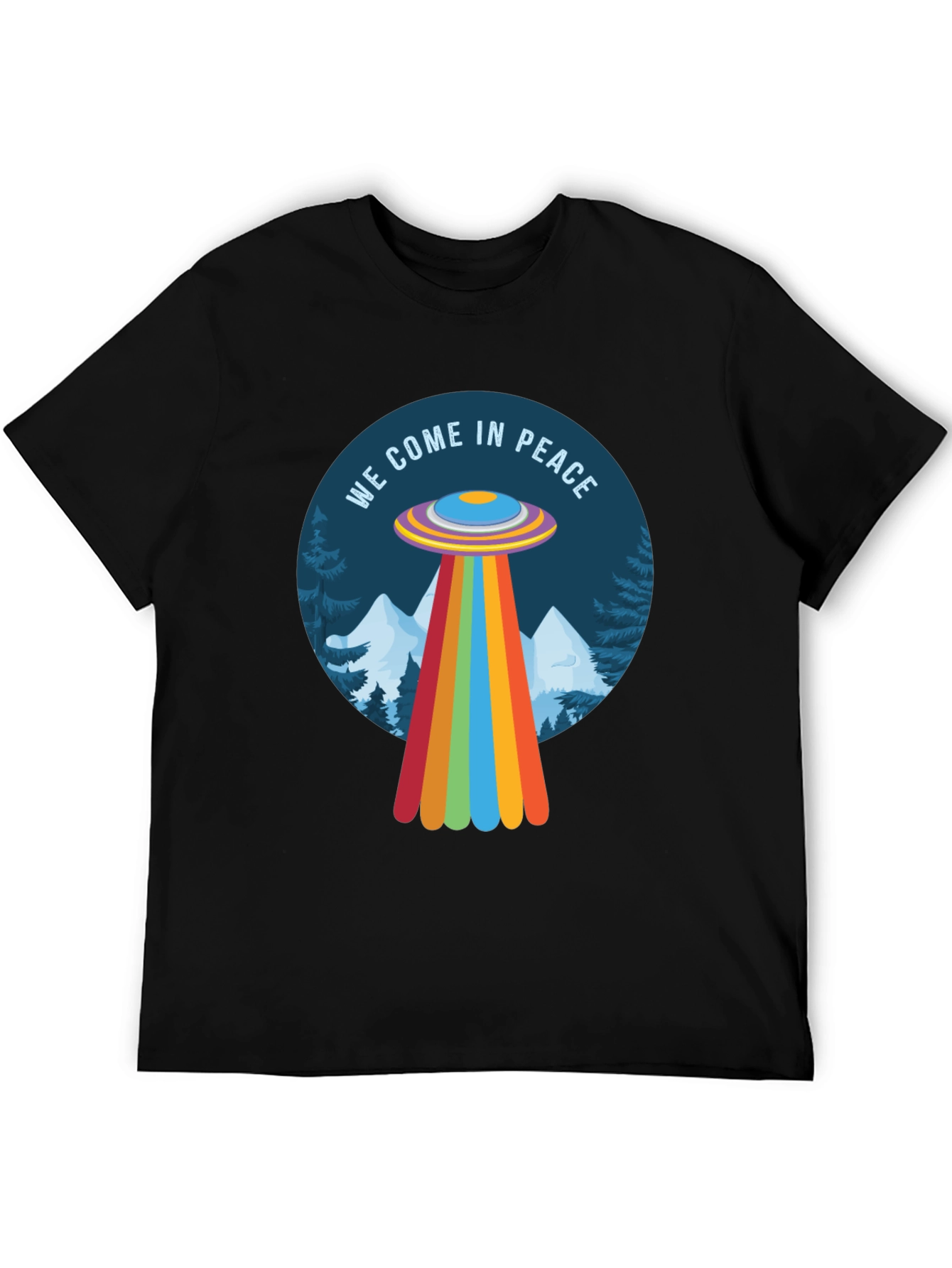 We Come In Peace UFO Graphic Tee