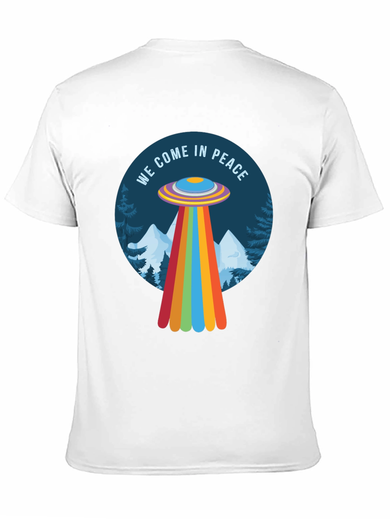 We Come In Peace UFO Graphic Tee