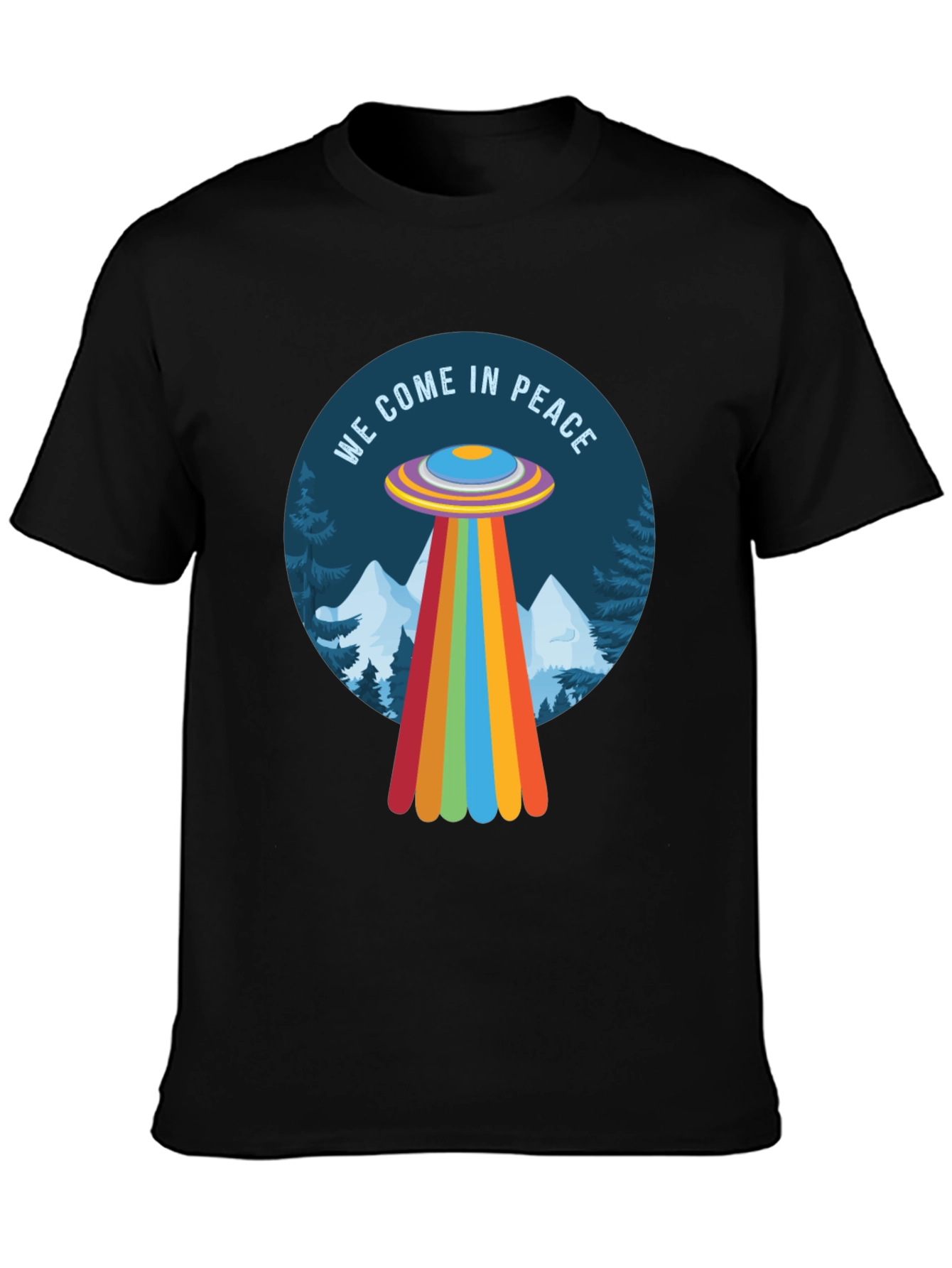 We Come In Peace UFO Graphic Tee