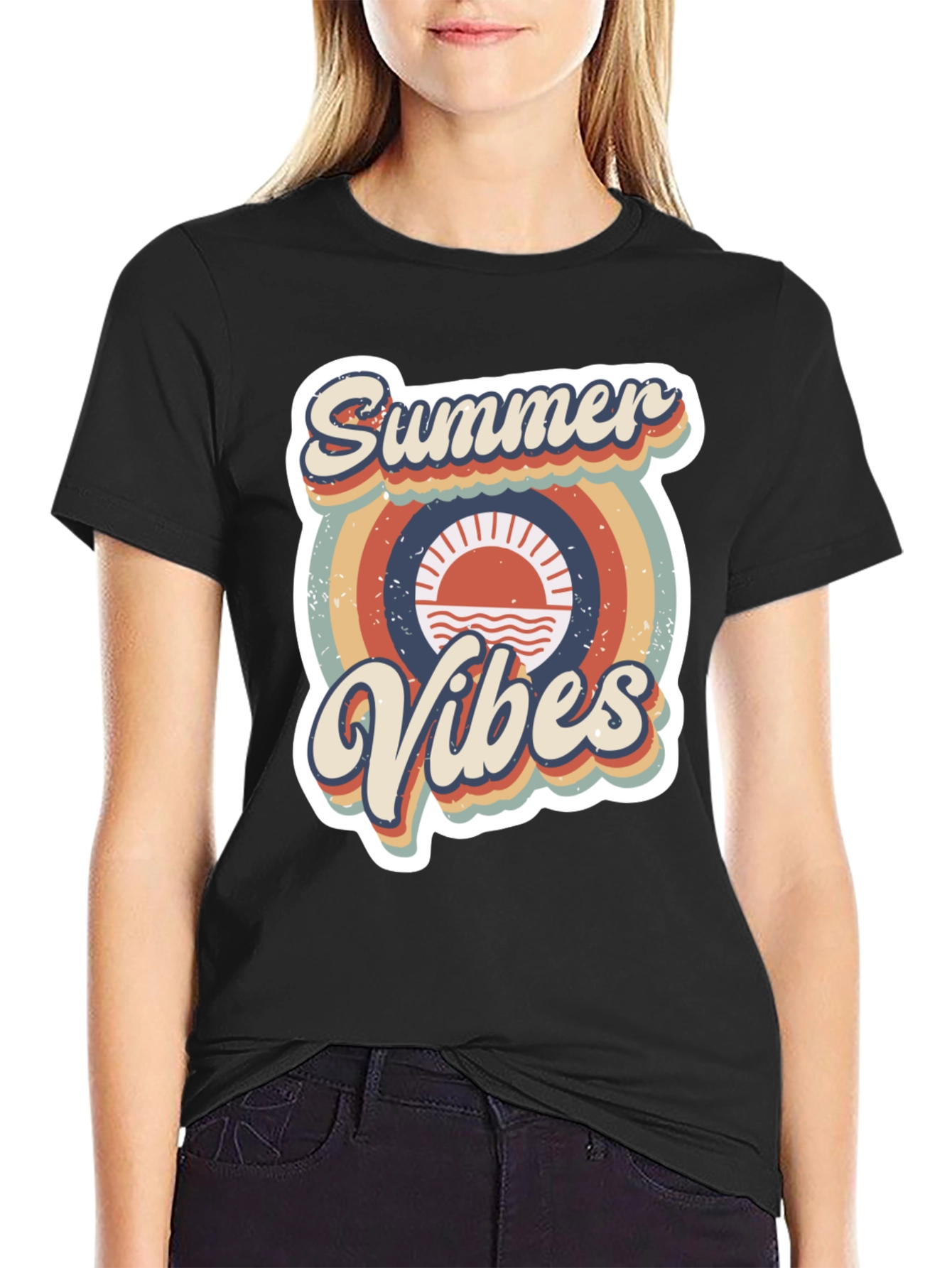 Summer Vibes Retro Graphic Tee