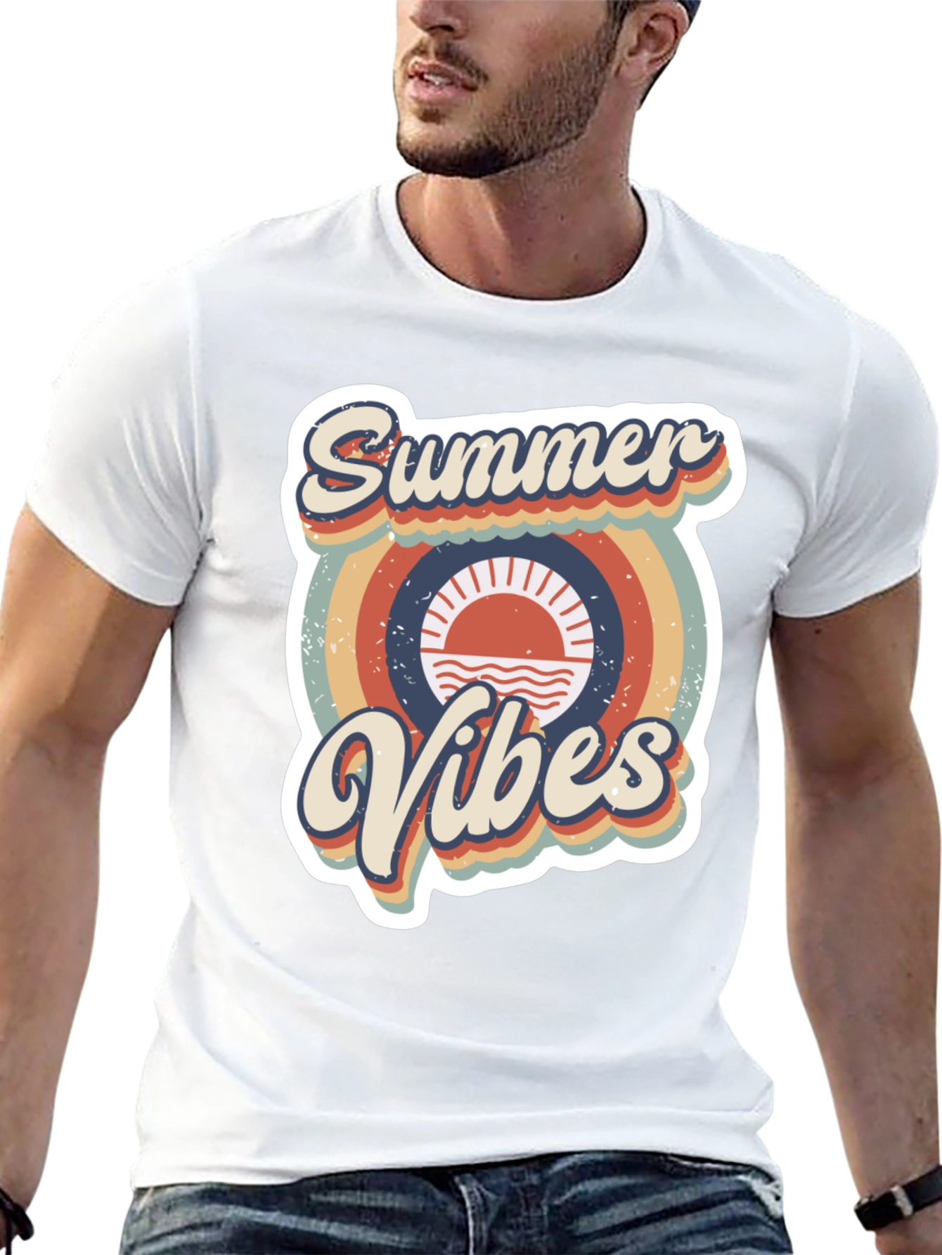 Summer Vibes Retro Graphic Tee