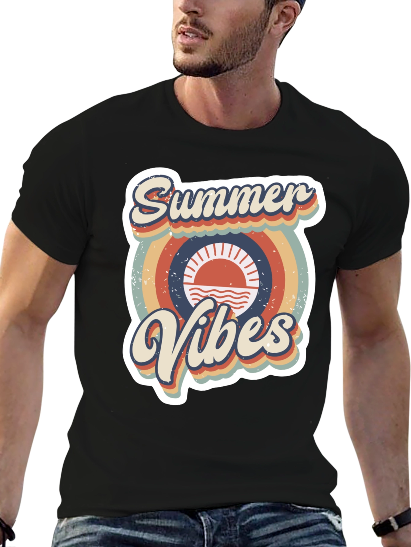 Summer Vibes Retro Graphic Tee
