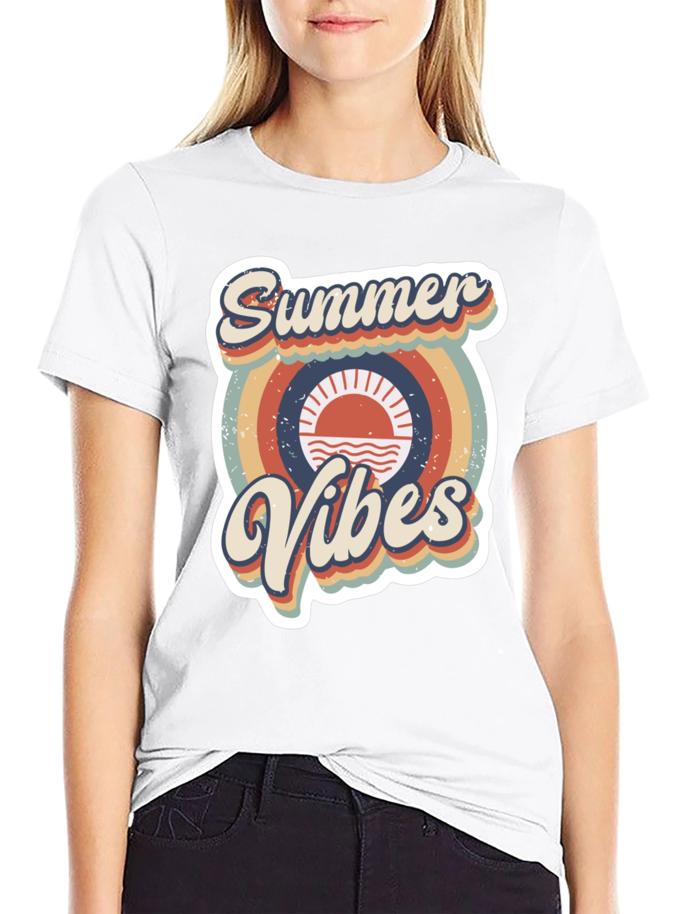 Summer Vibes Retro Graphic Tee